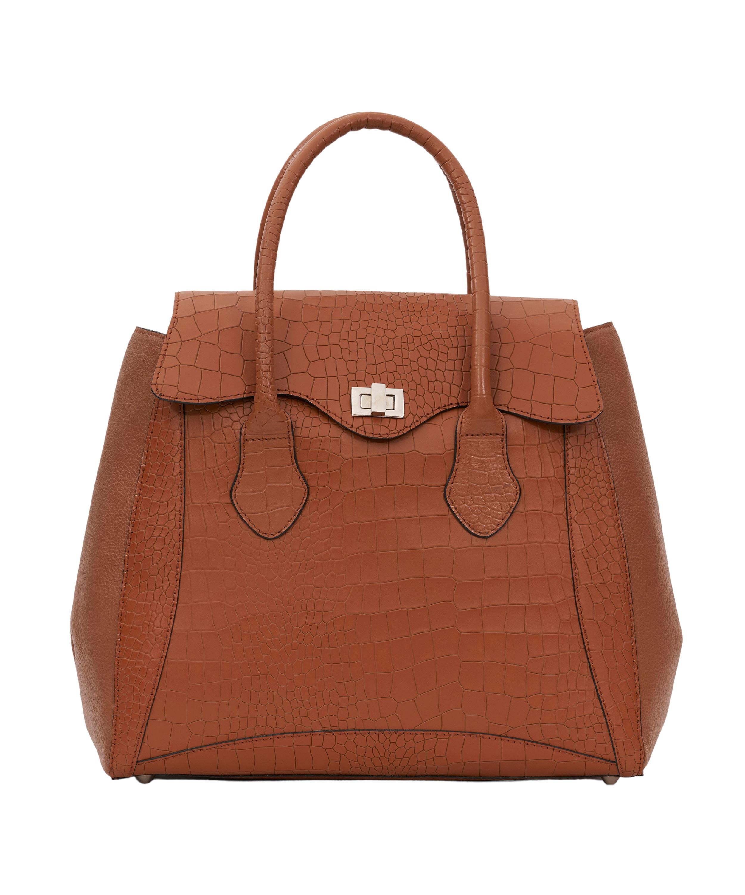 Mistry Satchel in Brown Croc
