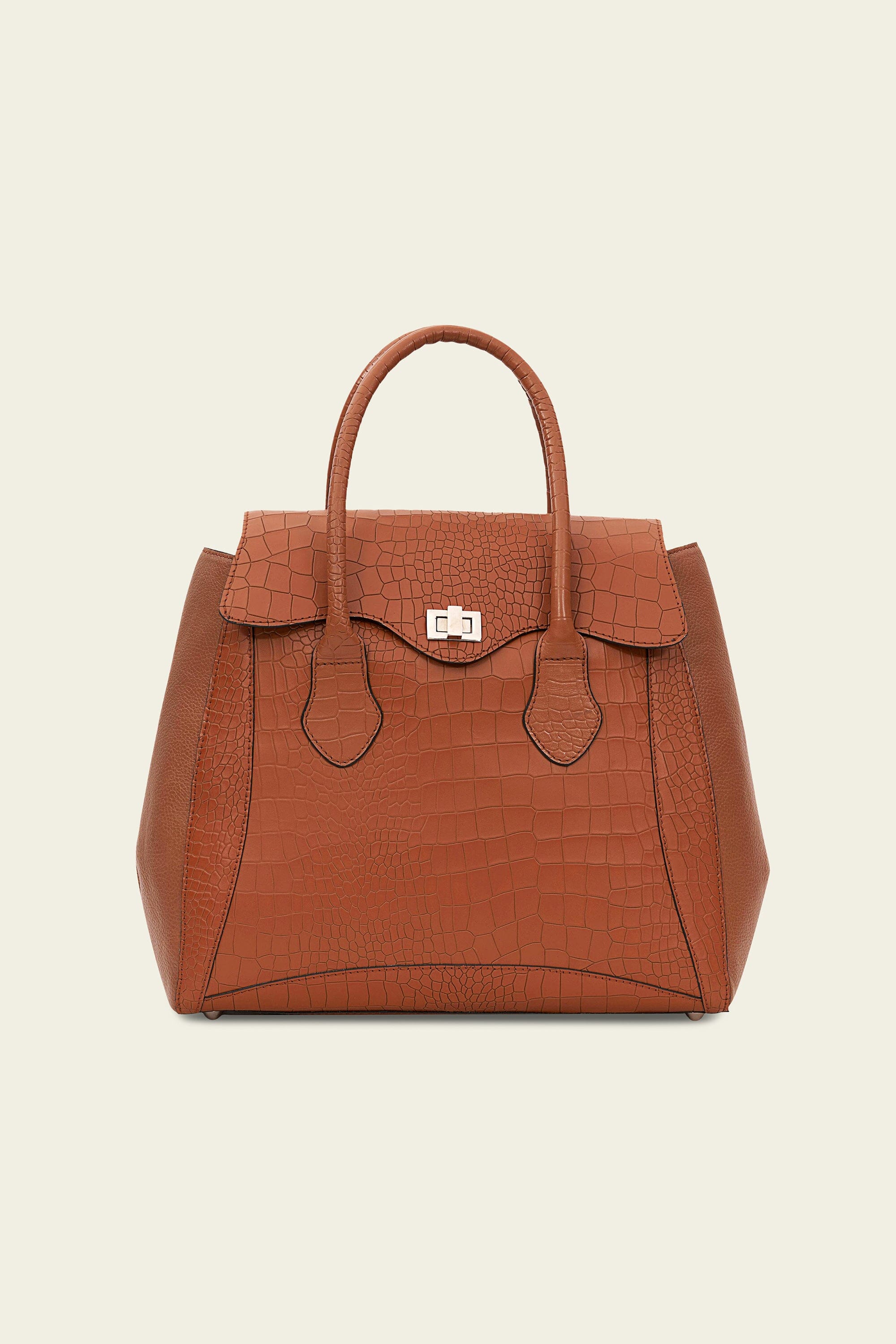 Mistry Satchel in Brown Croc
