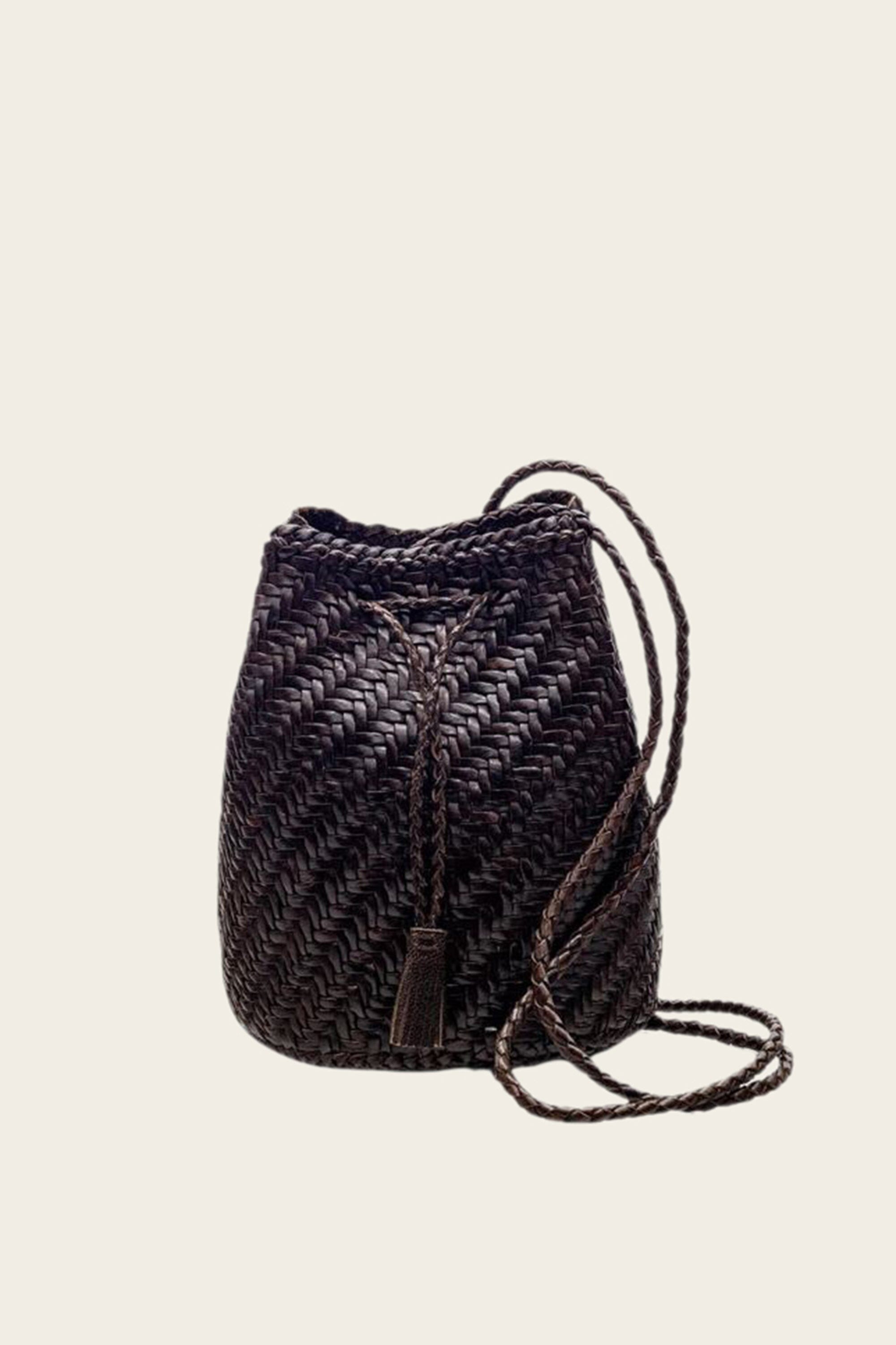 Mini Basket Bag with Sling in Cedar