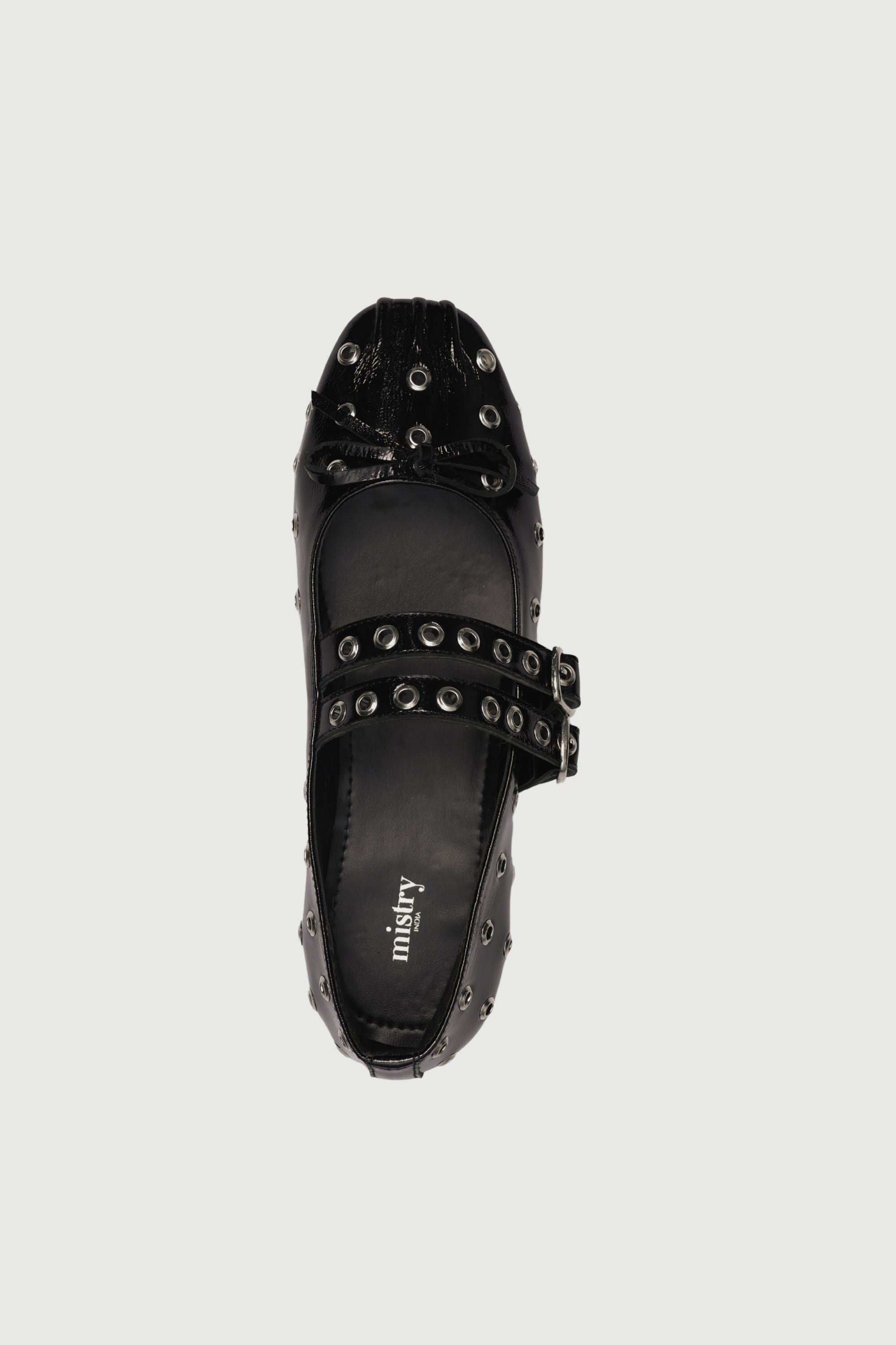 Black Rogue Ballerinas with Grommets