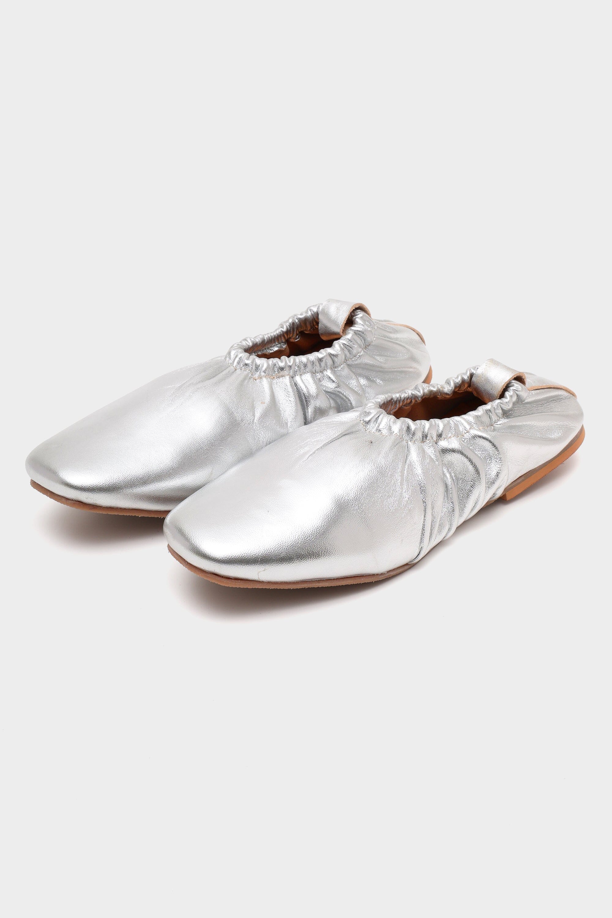 Cloud Fold Ballerina in Crushed Silver