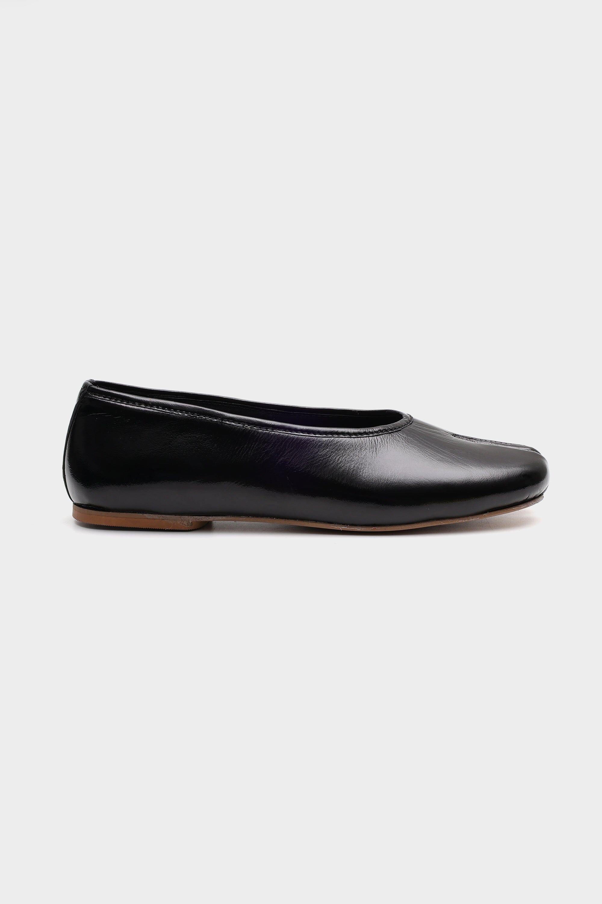 The DUPE in Black Crushed Patent Leather
