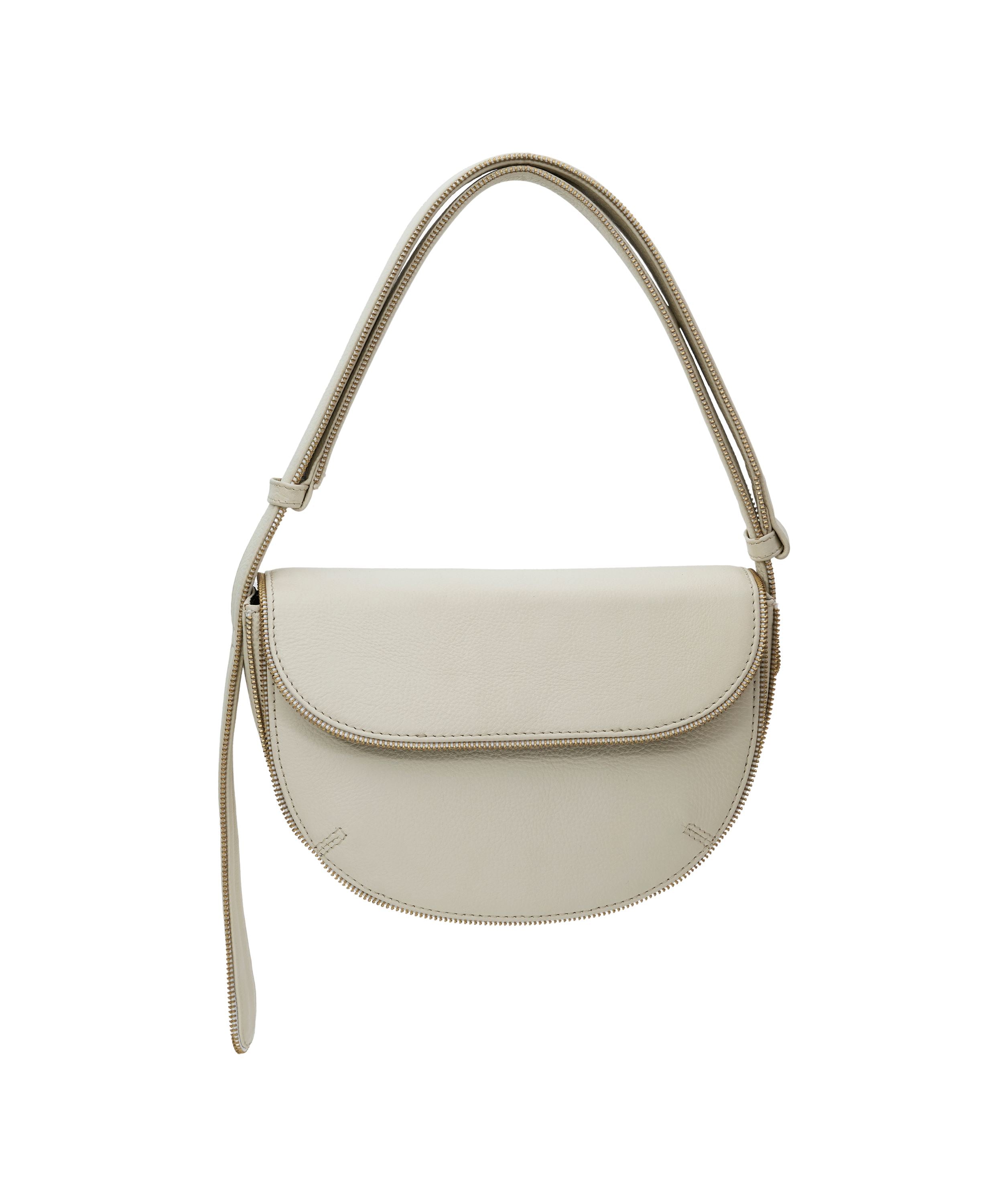 Billie Bag in Off White with Zipper Details