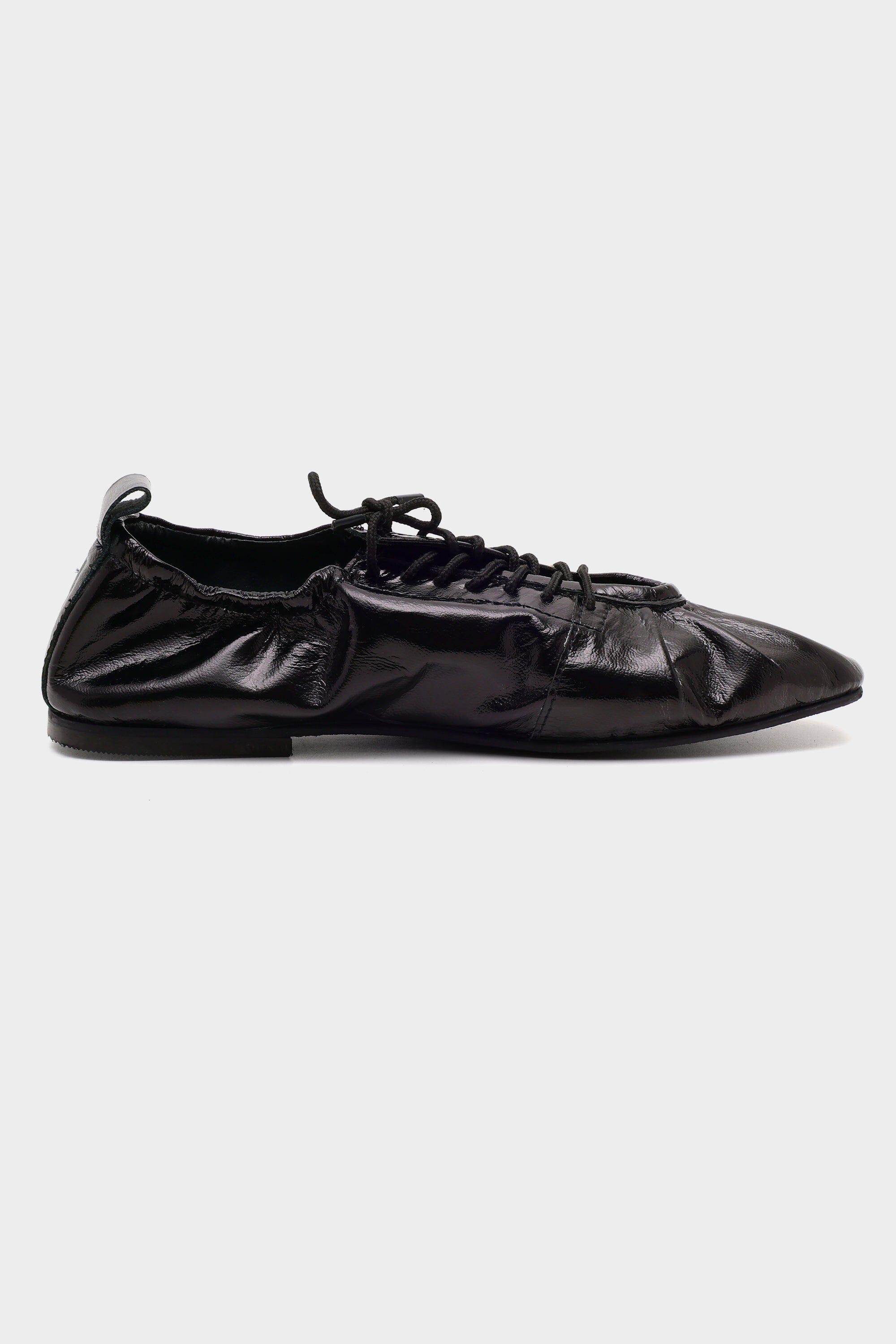 Hand-Ruched Ballerinas Onyx