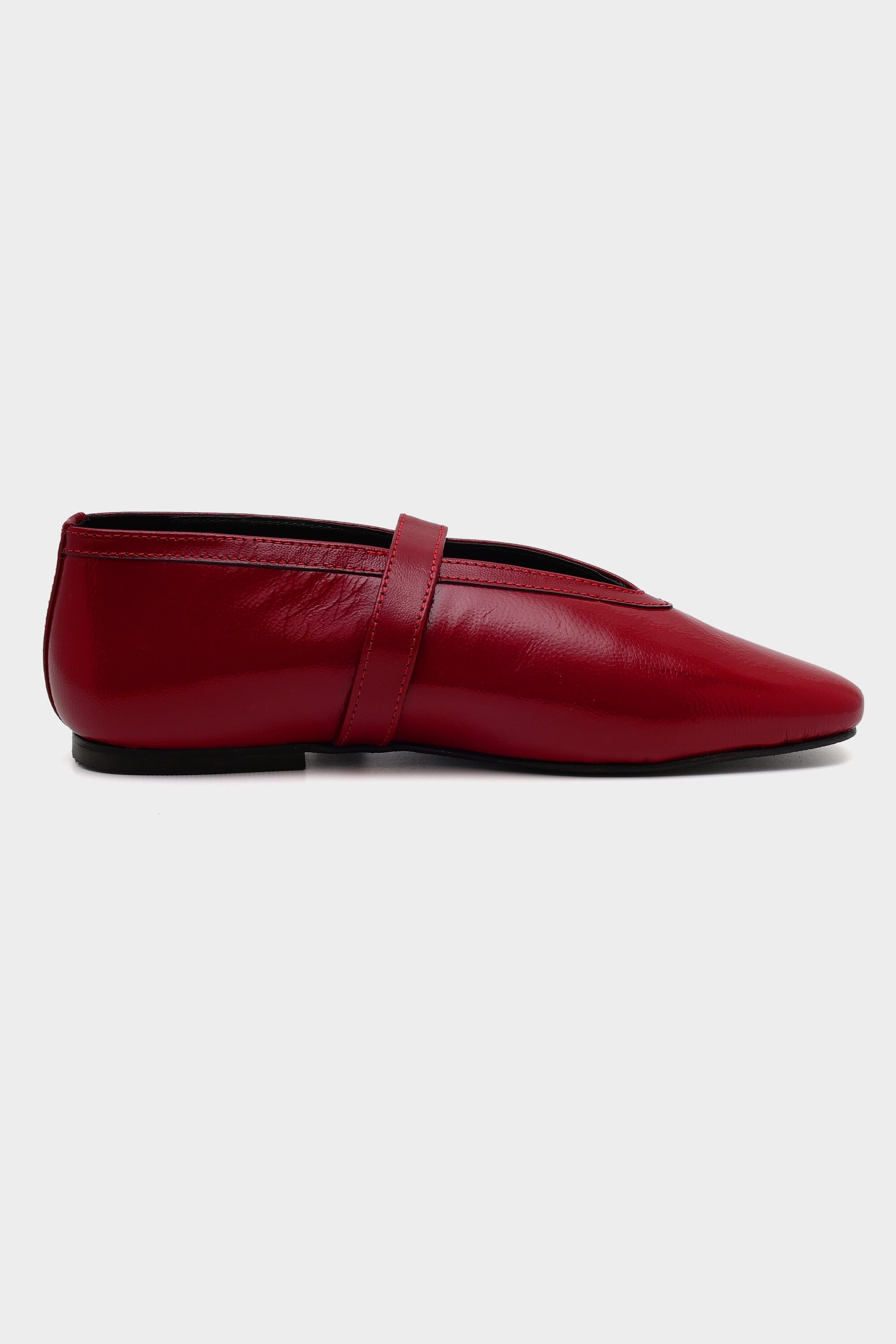 Ballet Flats in Red Patent Leather