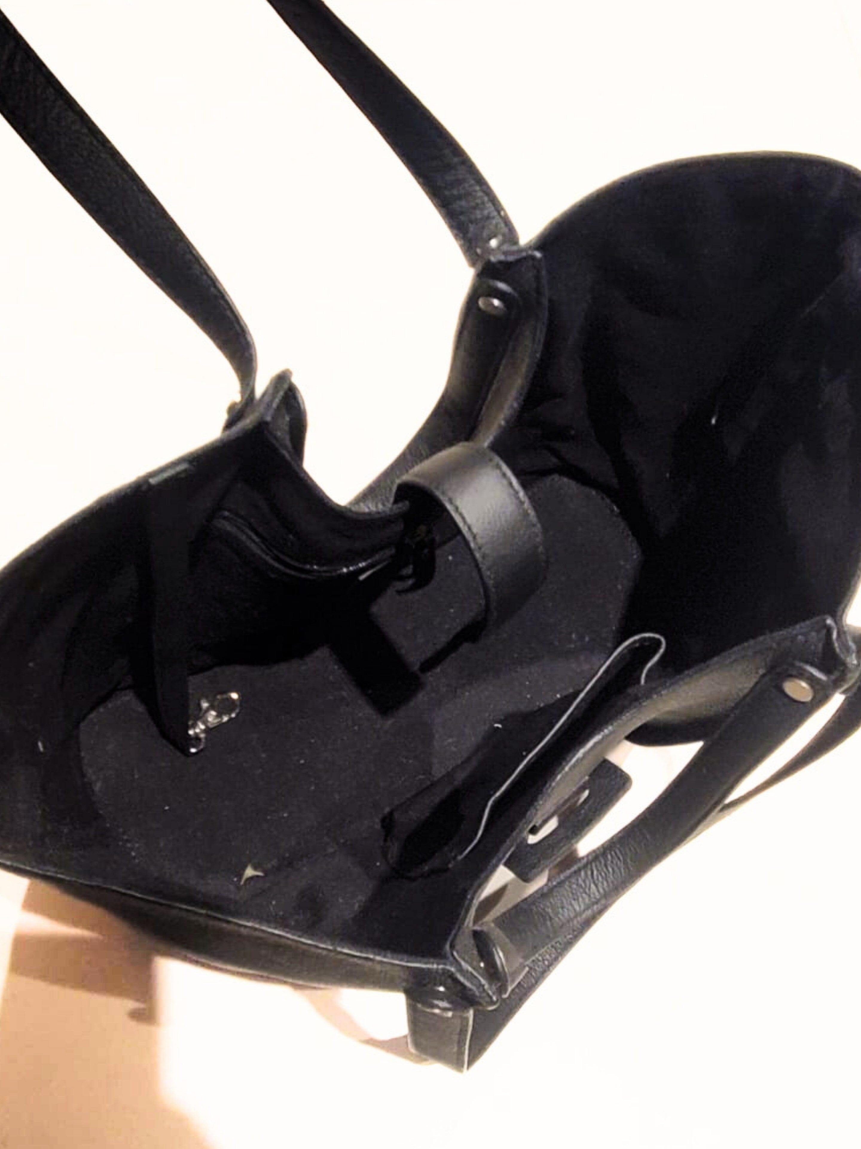 Madison Tote in Pebbled Black