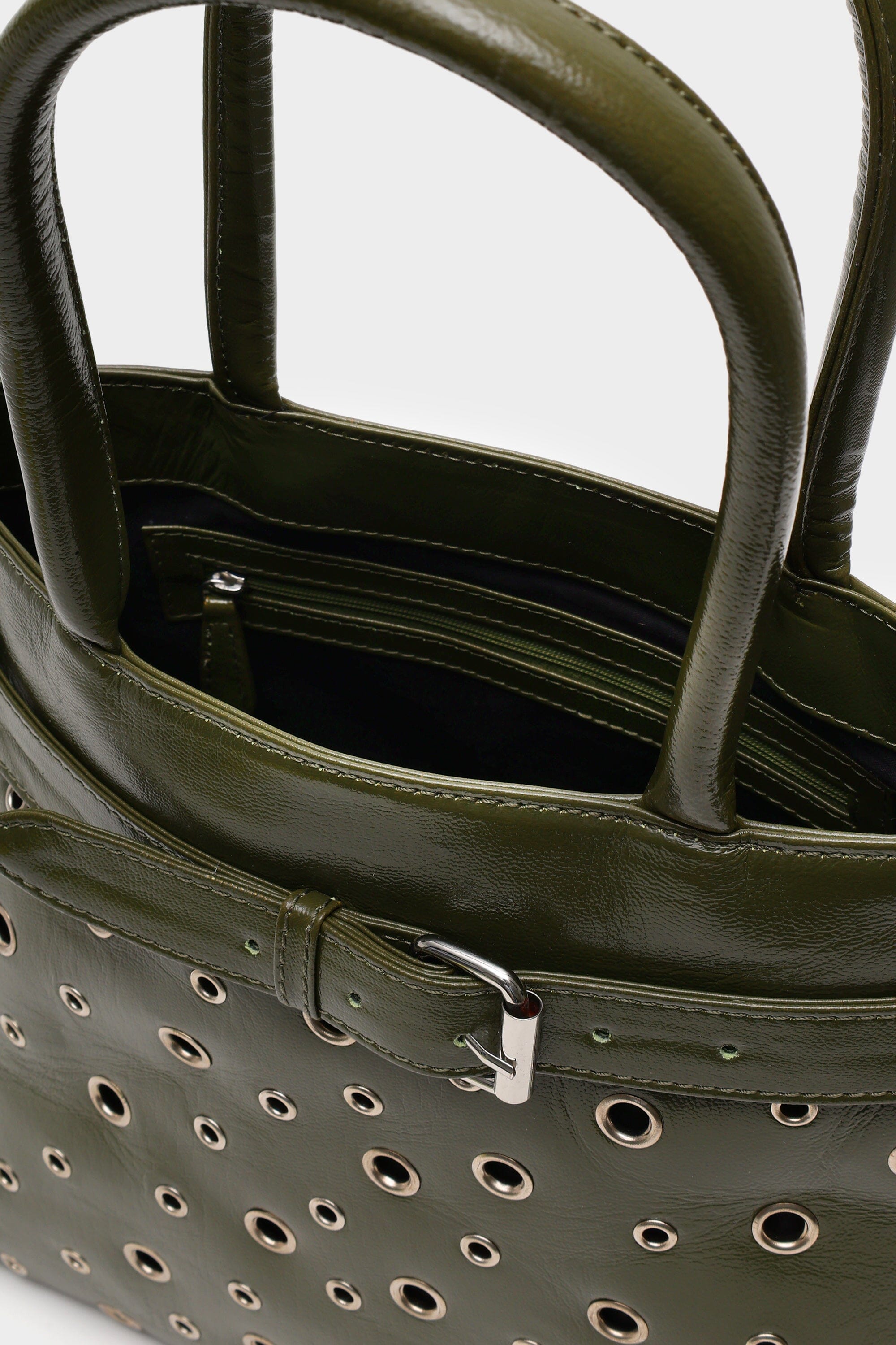 Becky in Olive Green Patent Leather