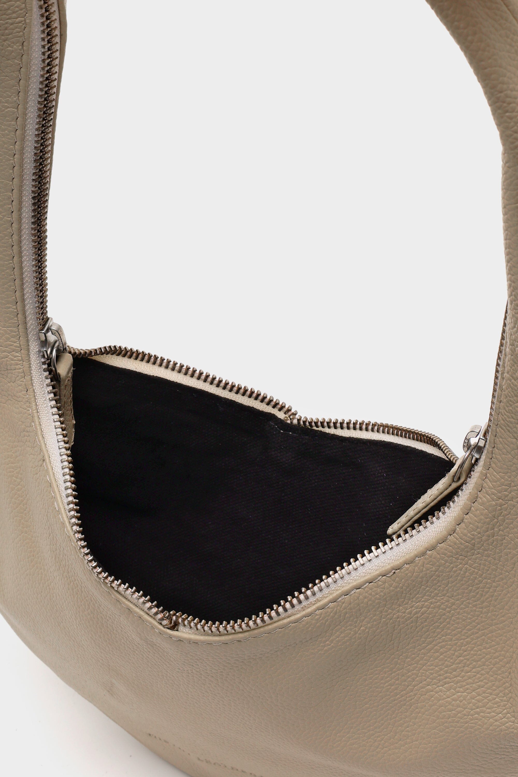 The Sloane Bag with Zipper Details in Off White