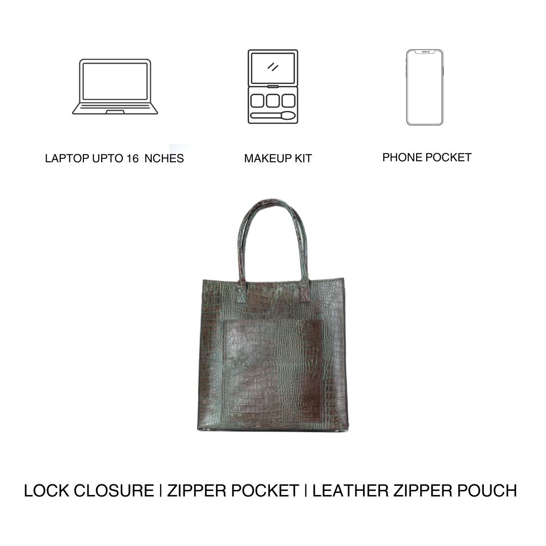 Box Tote Rare Green
