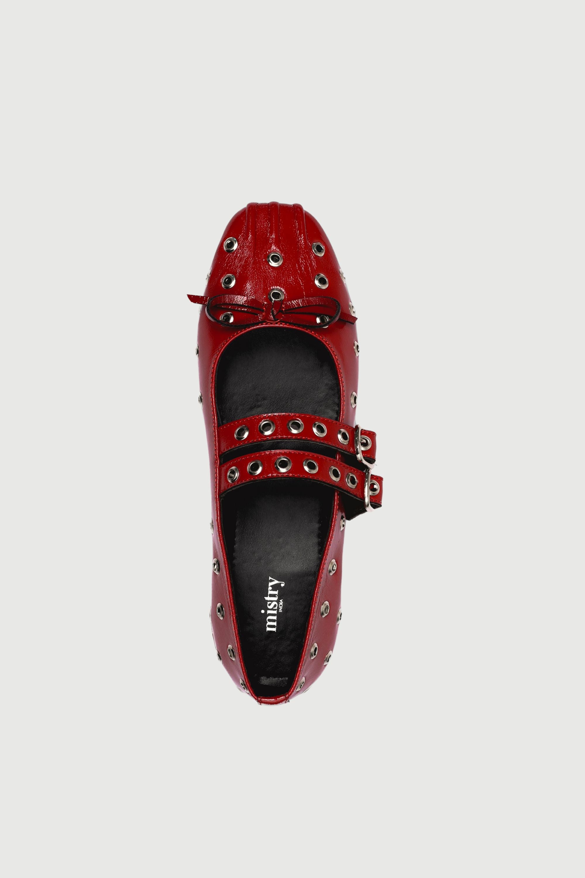 Red Rogue Ballerinas with Grommets