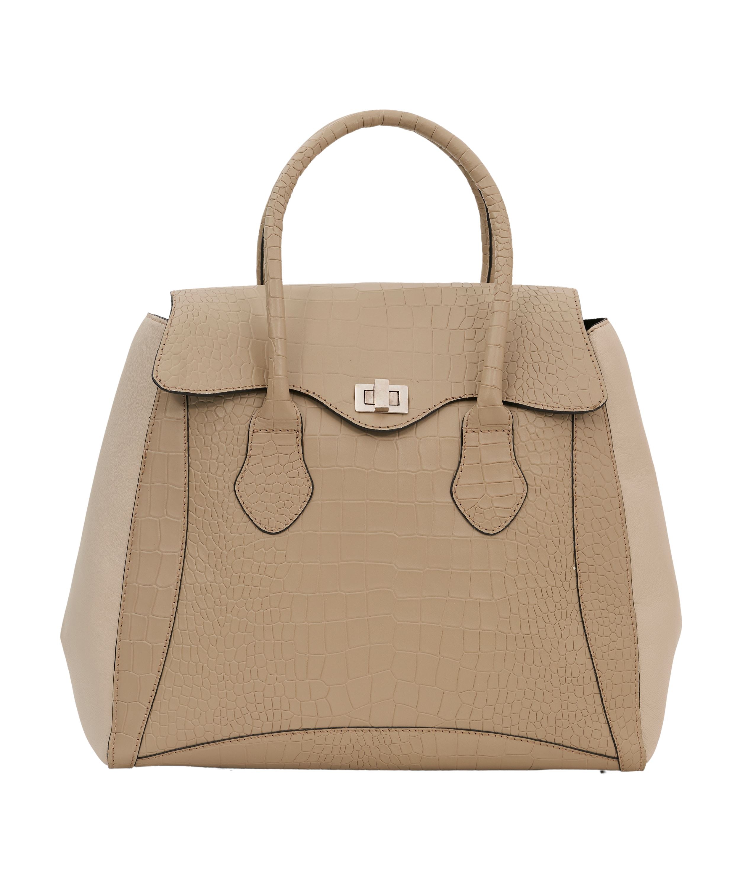 Mistry Satchel in Off White Croc