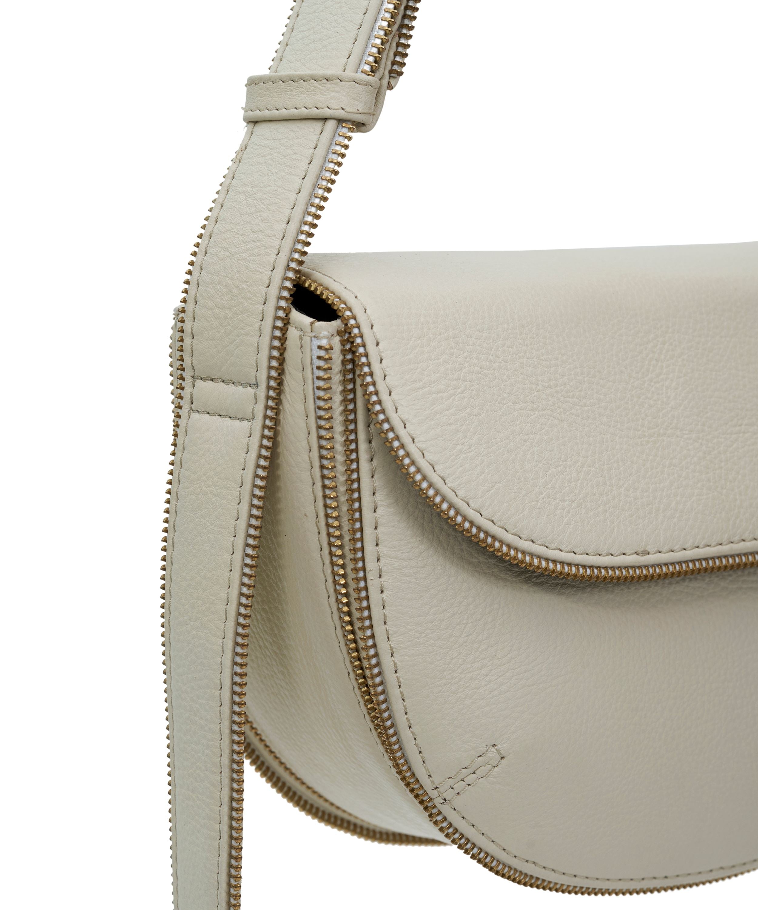 Billie Bag in Off White with Zipper Details