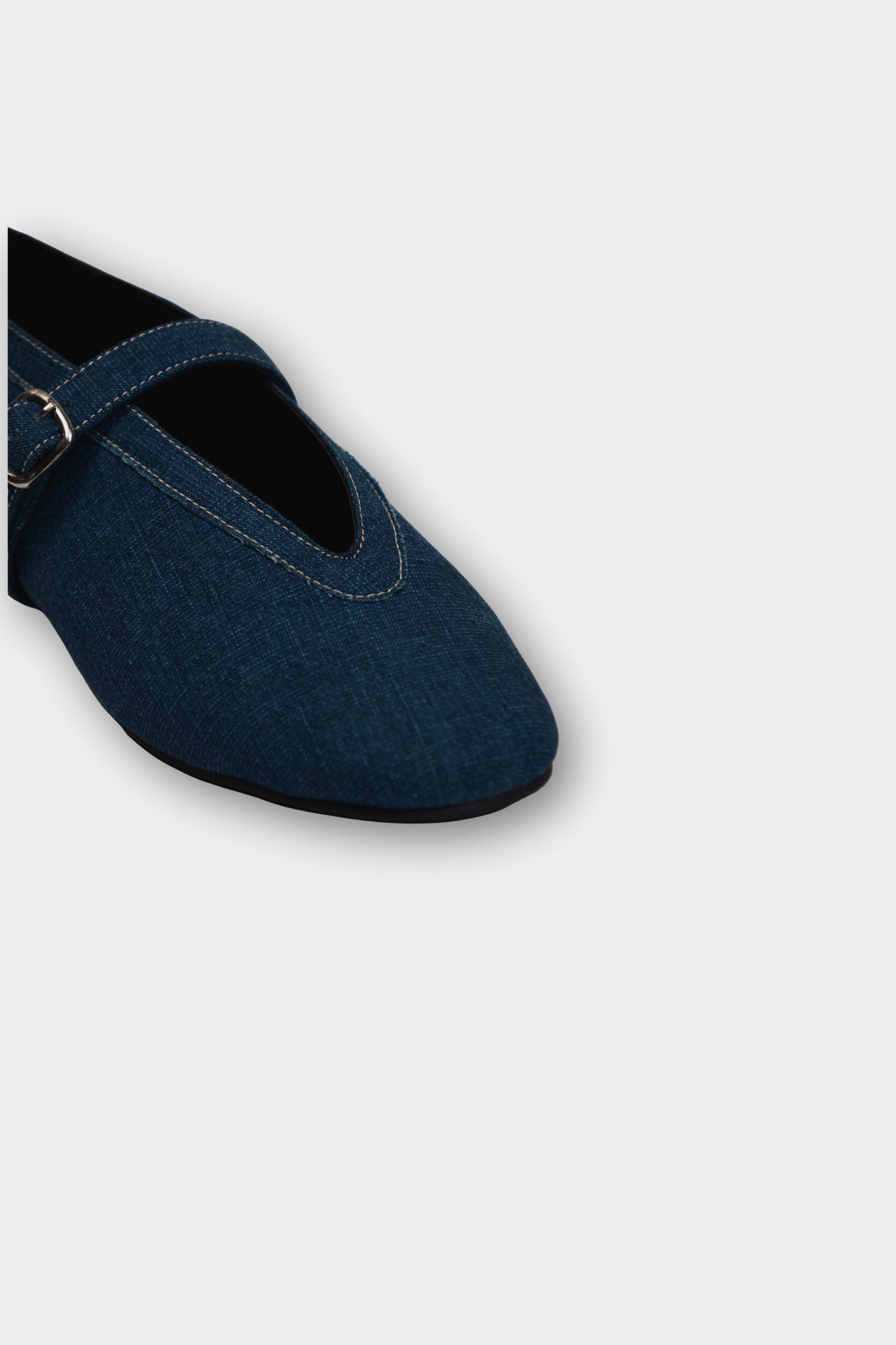 Ballet Flats in Indigo Denim