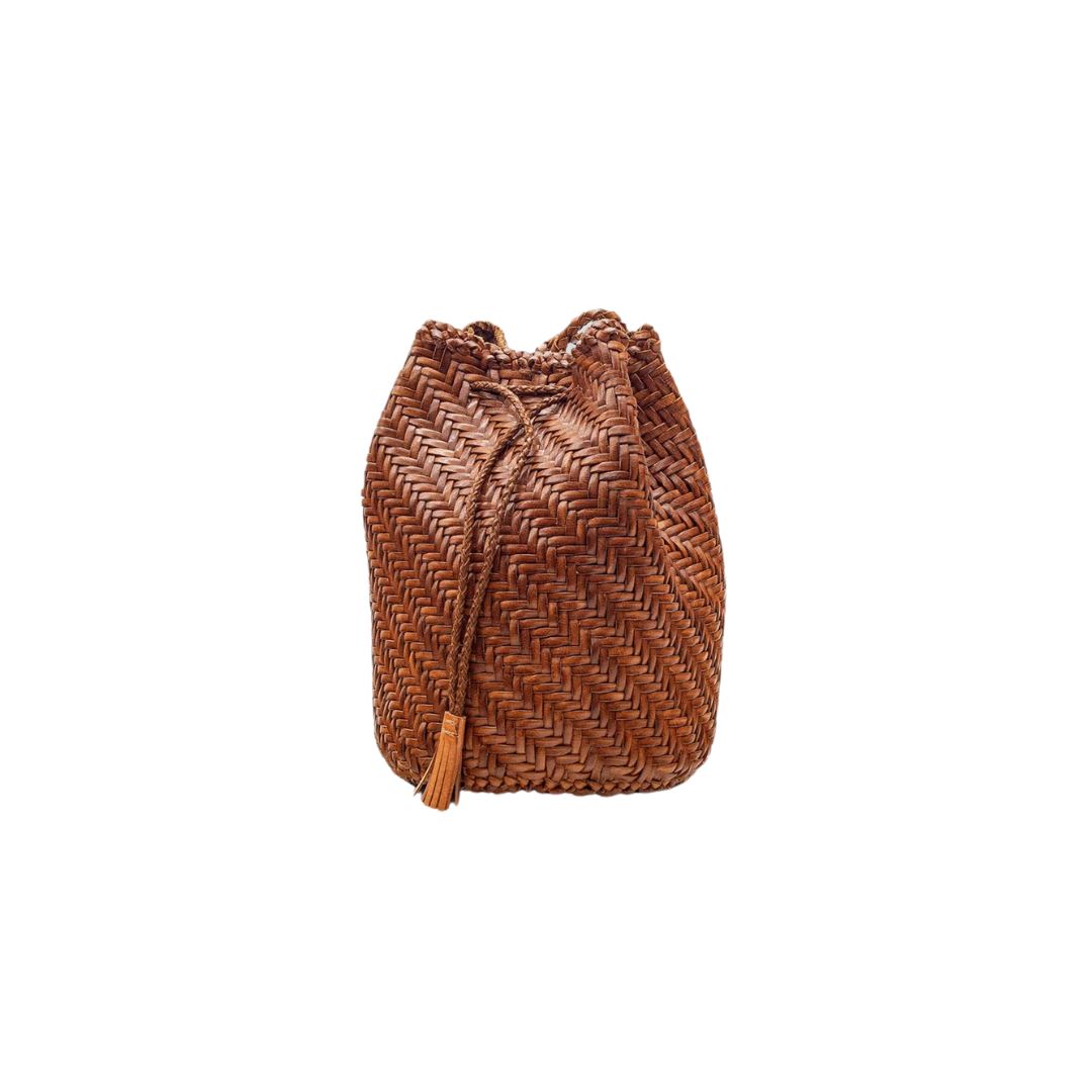 Mini Basket Bag with Sling in Timber