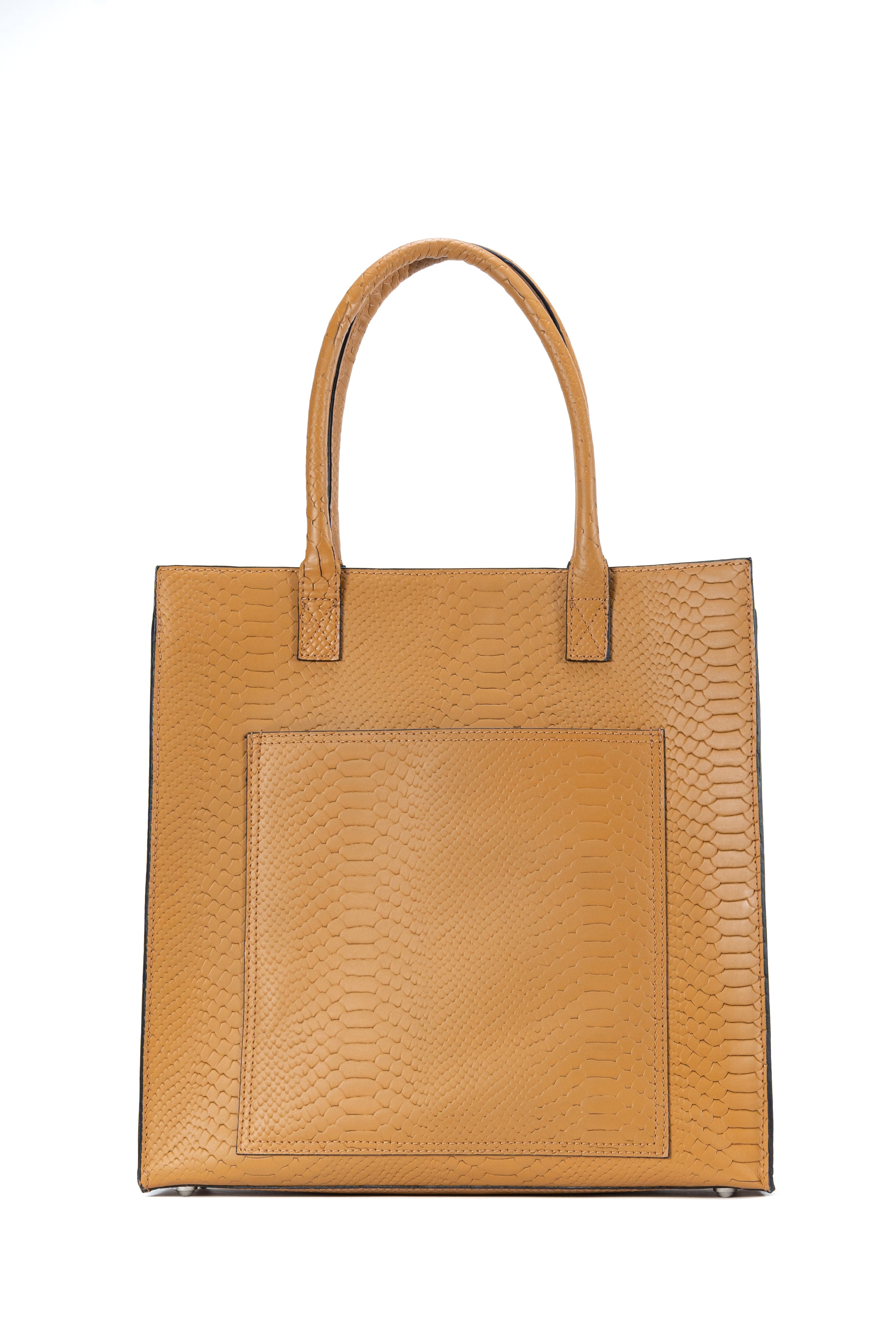 Box Tote Tan Croc