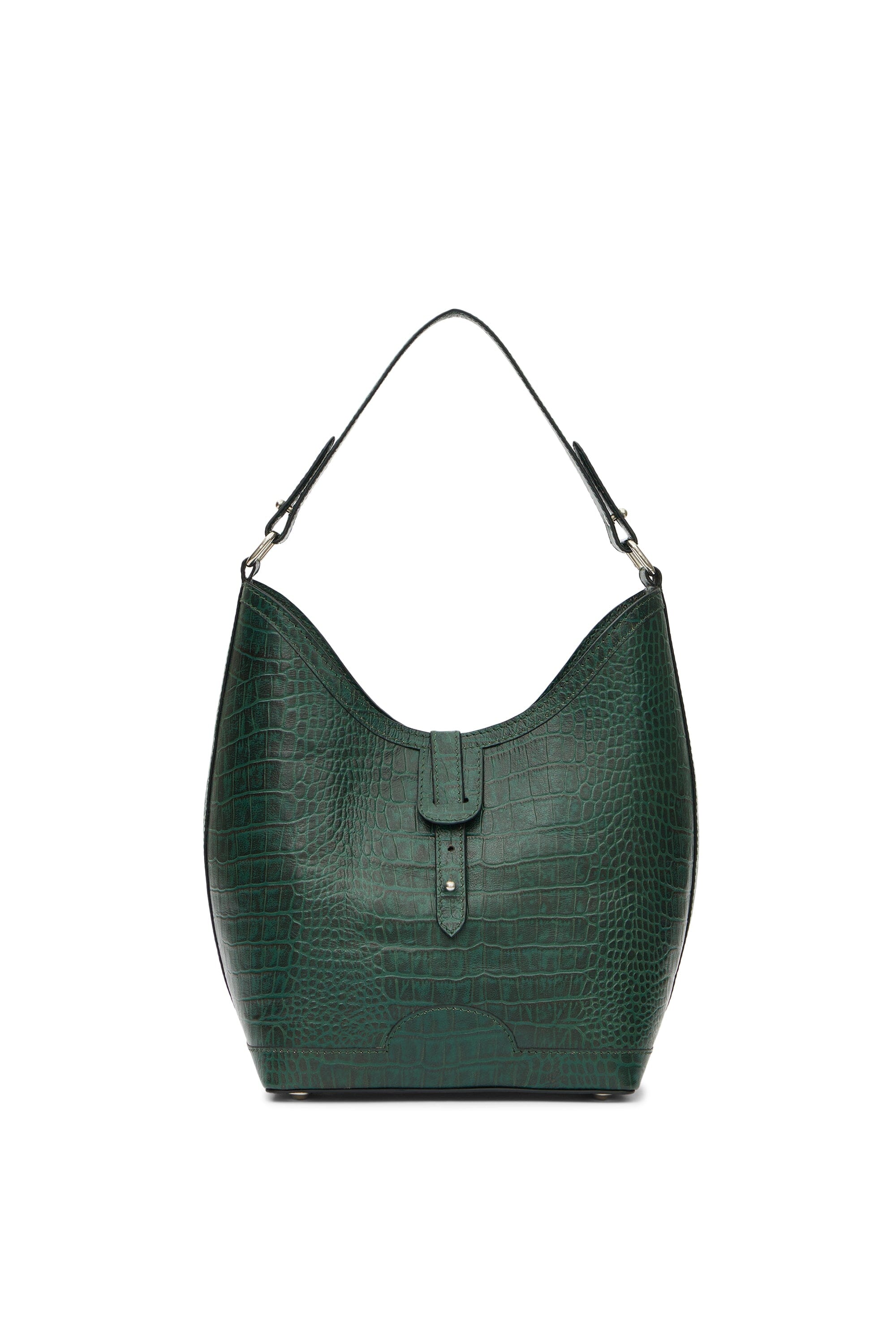 Barrel Top Handle Bag in Forest Green