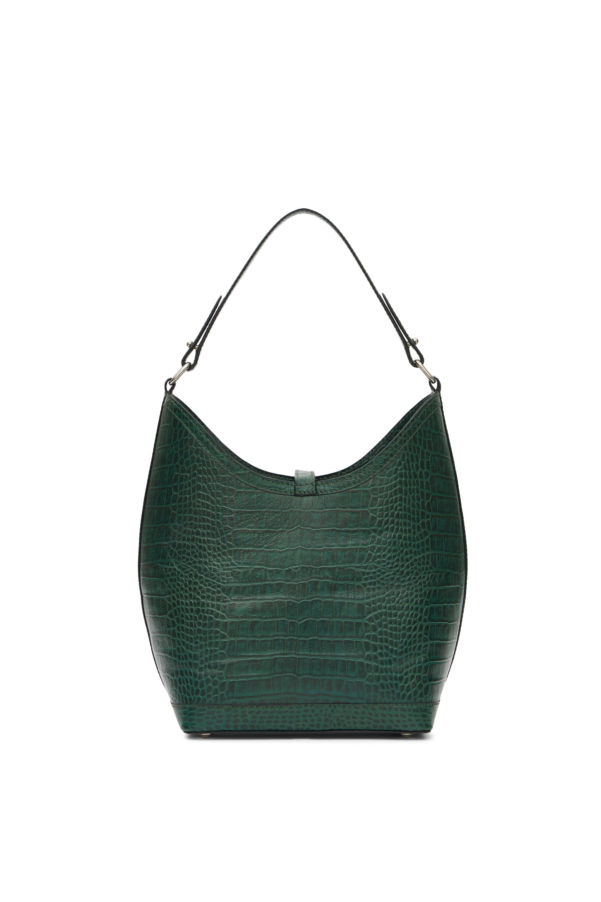 Barrel Top Handle Bag in Forest Green
