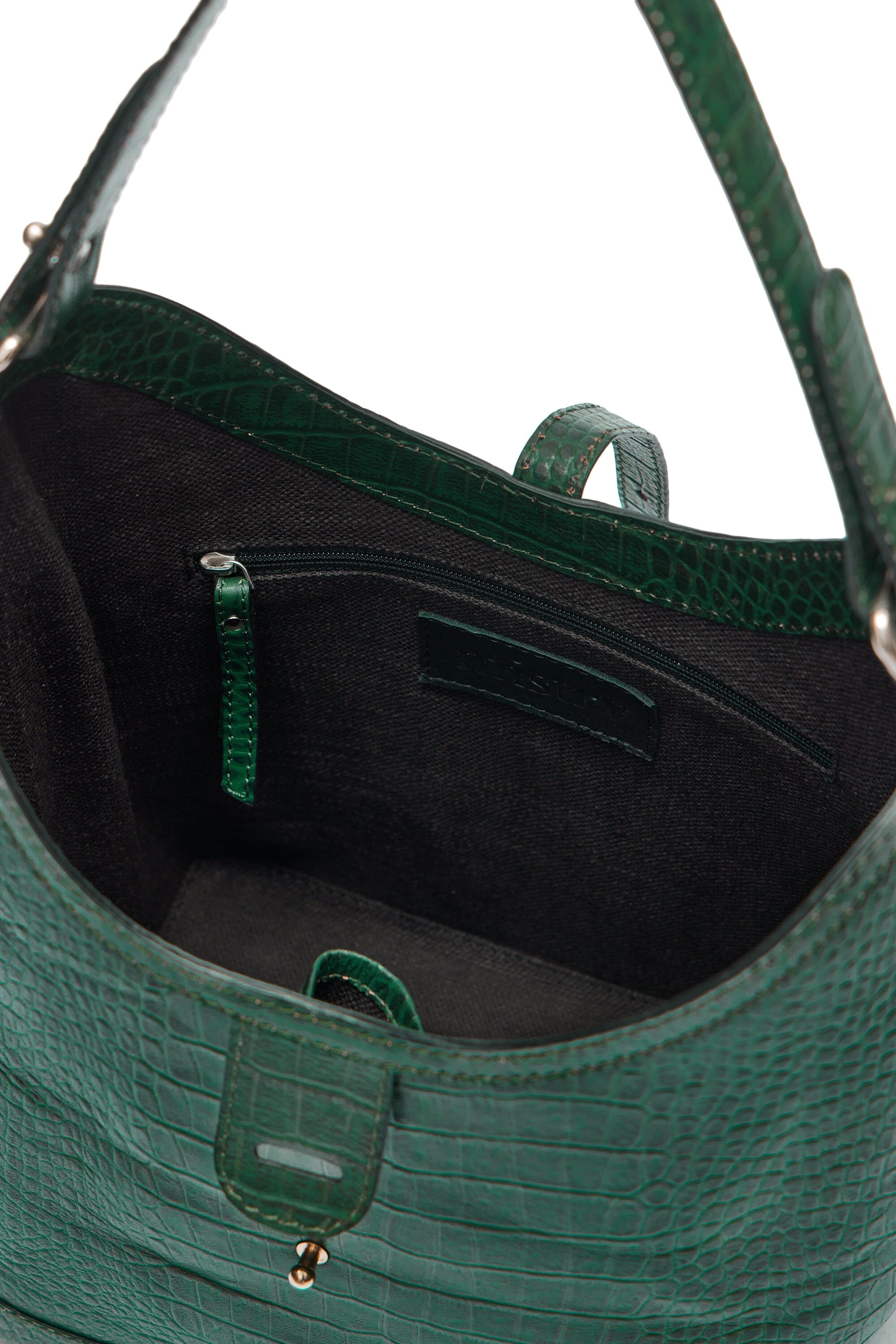 Barrel Top Handle Bag in Forest Green