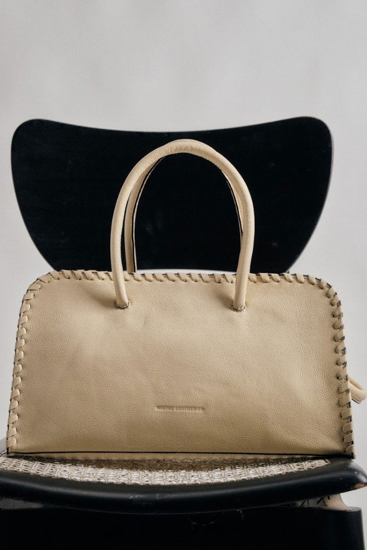 The Loft Bag in Off-White Whipstitch