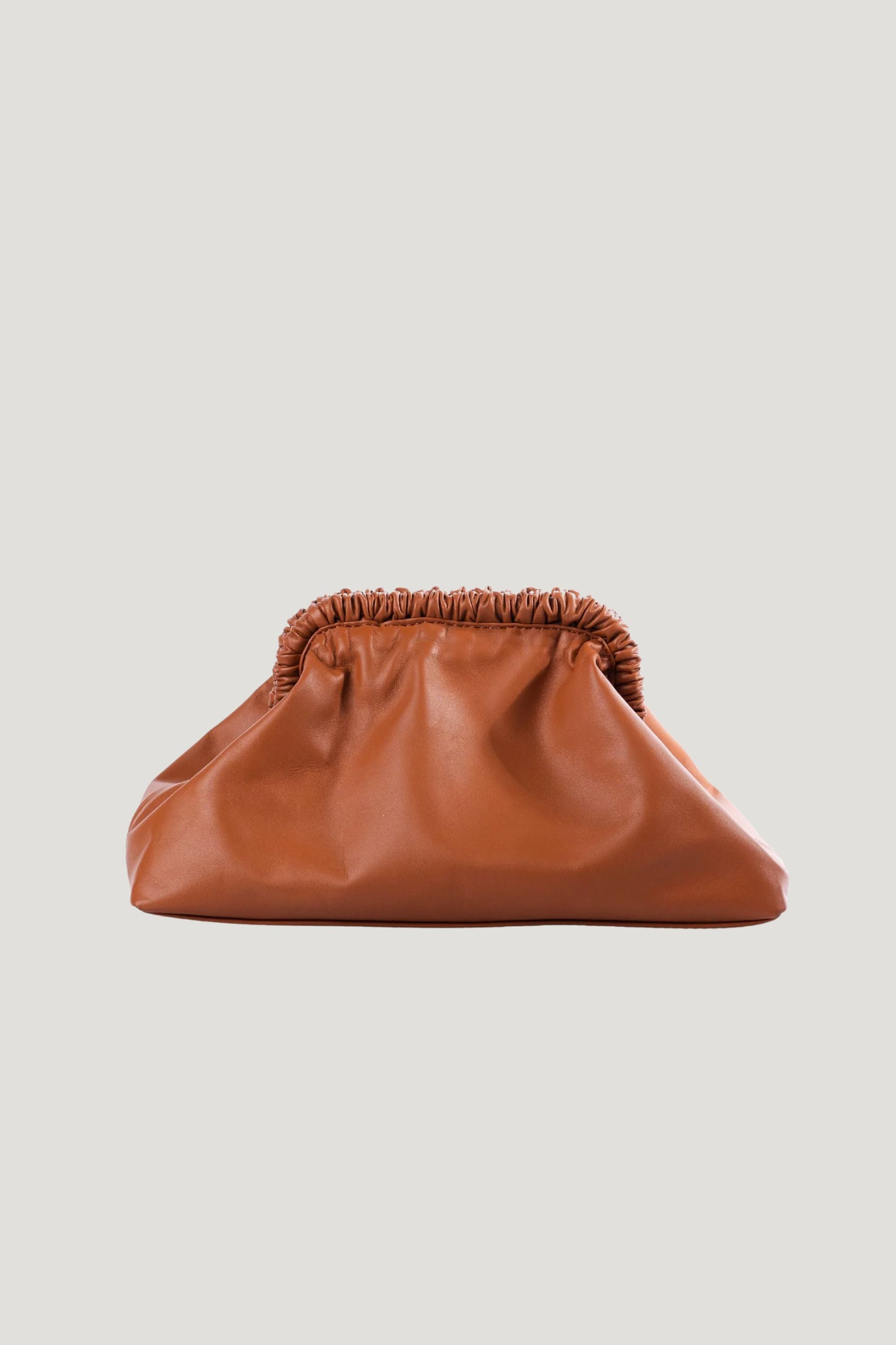 Slouch Leather Clutch in Supple Tan