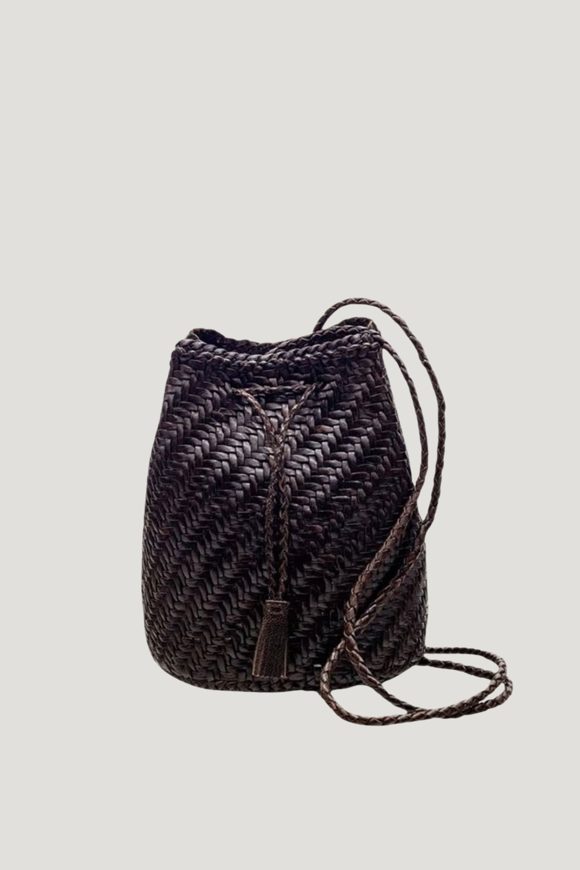Mini Basket Bag with Sling in Cedar