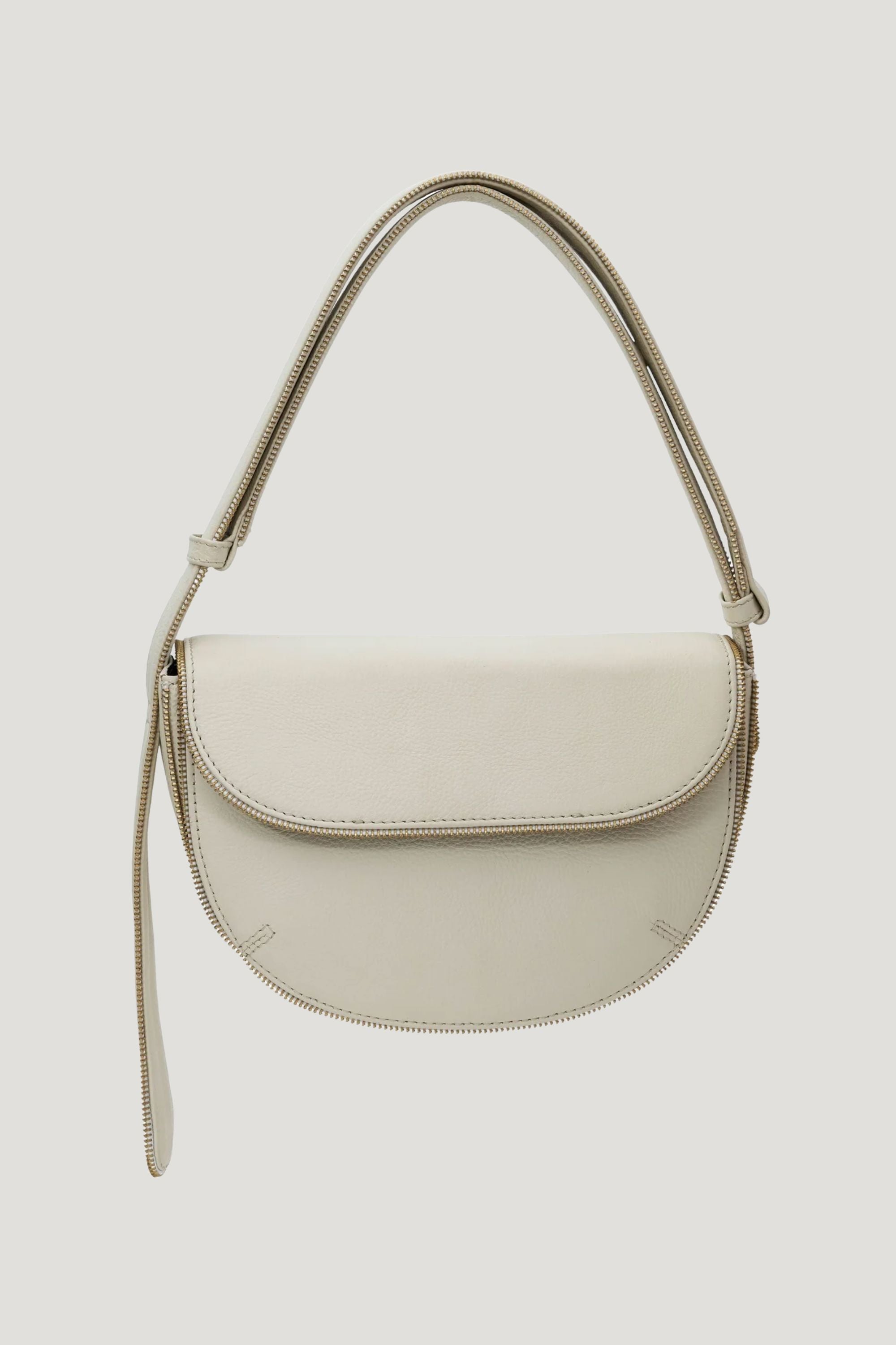Billie Bag in Off White with Zipper Details