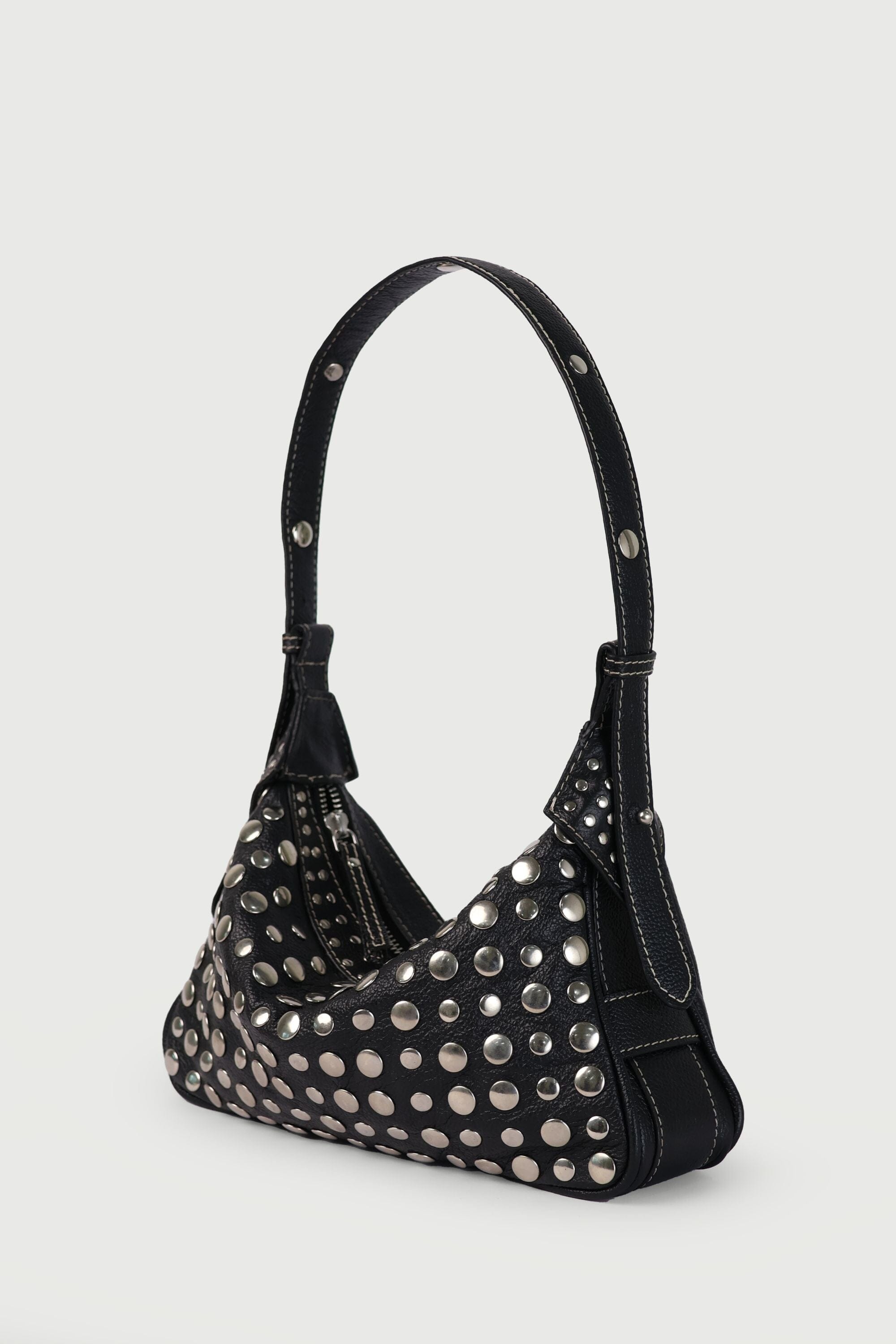 Icon Studded Baguette in Black