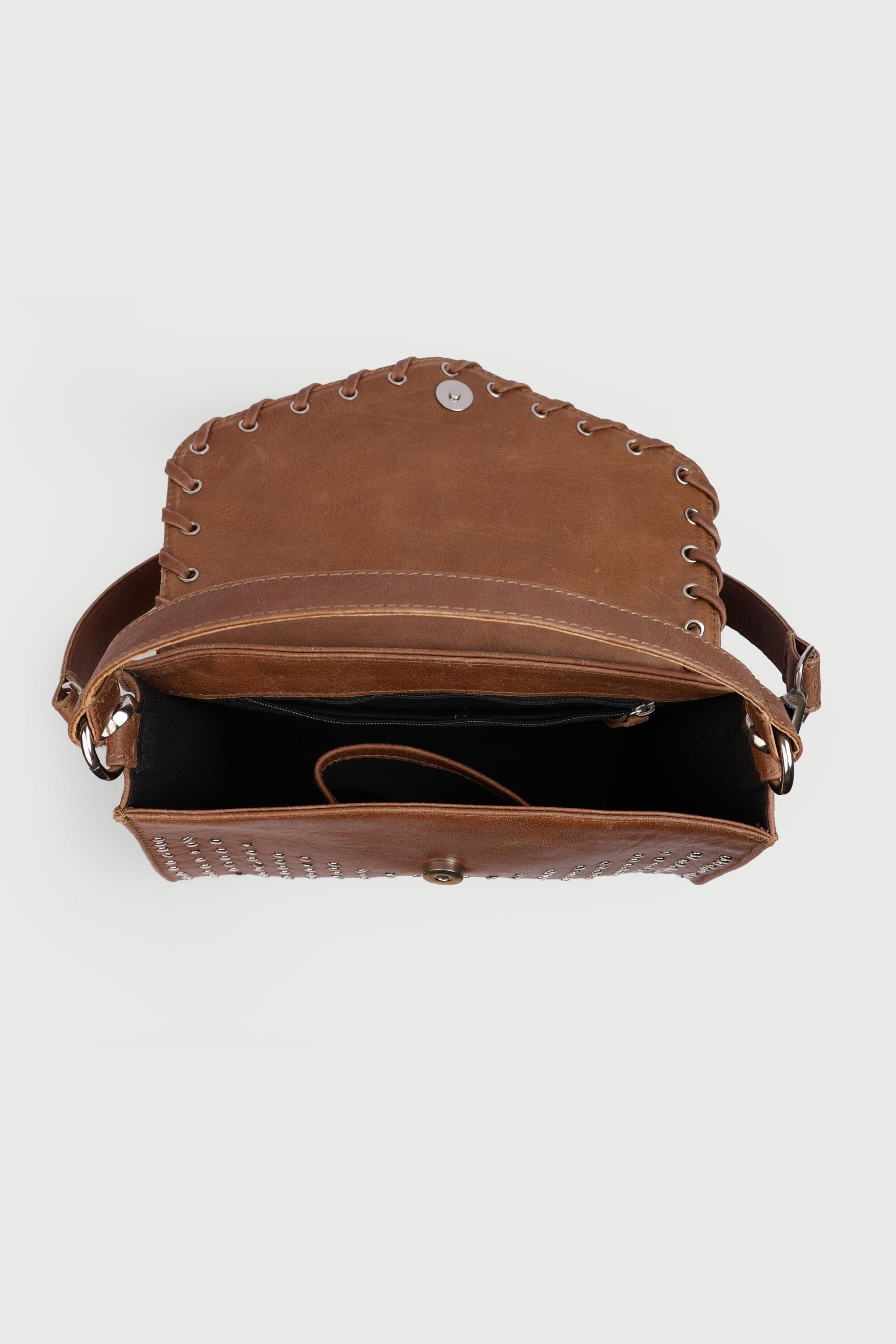 Icon Flap Bag in Brown Crunch