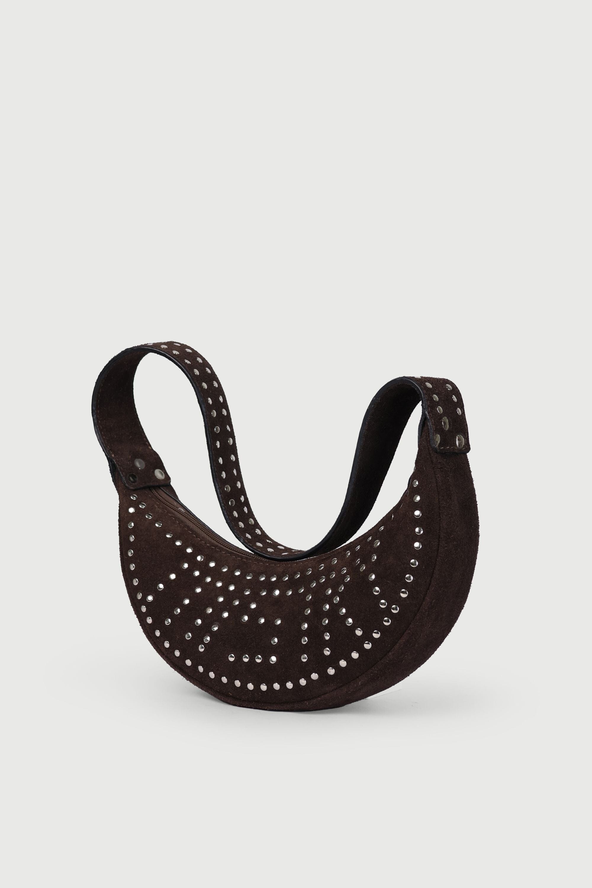 Selena with Rivets - Brown suede