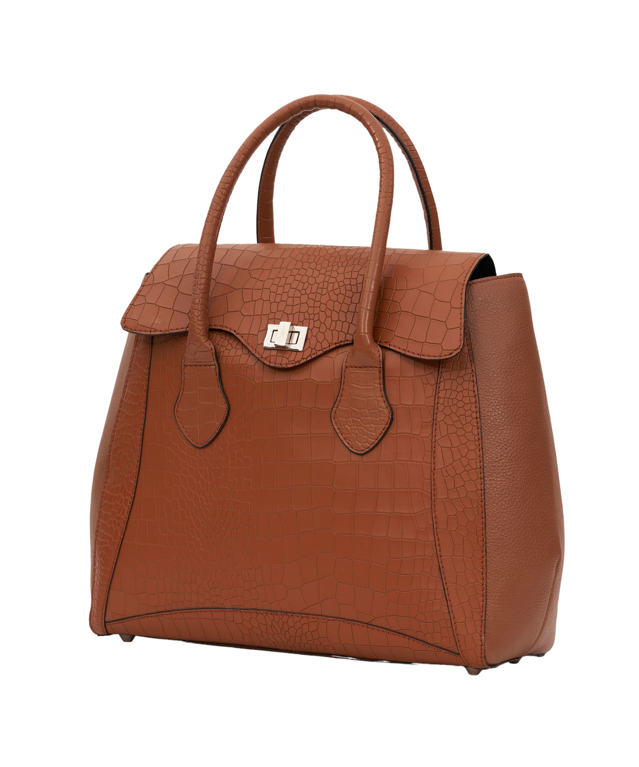 Mistry Satchel in Brown Croc