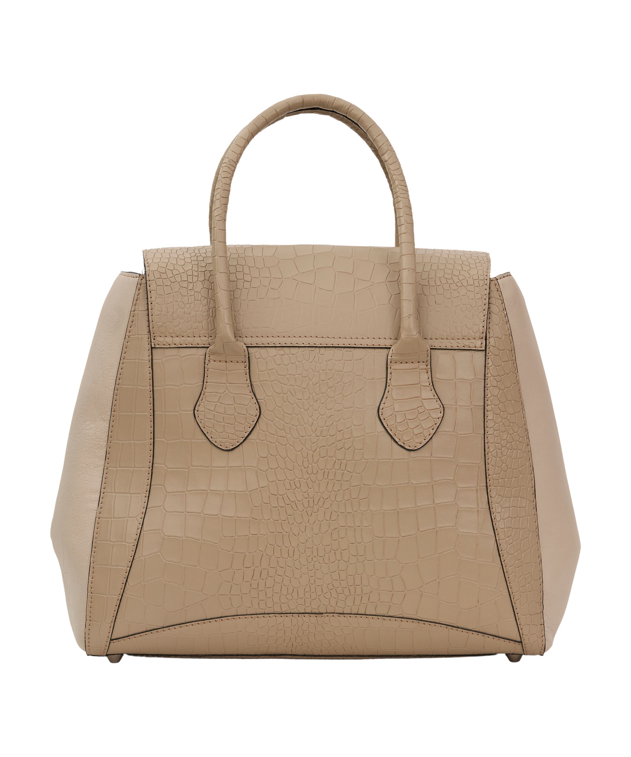 Mistry Satchel in Off White Croc