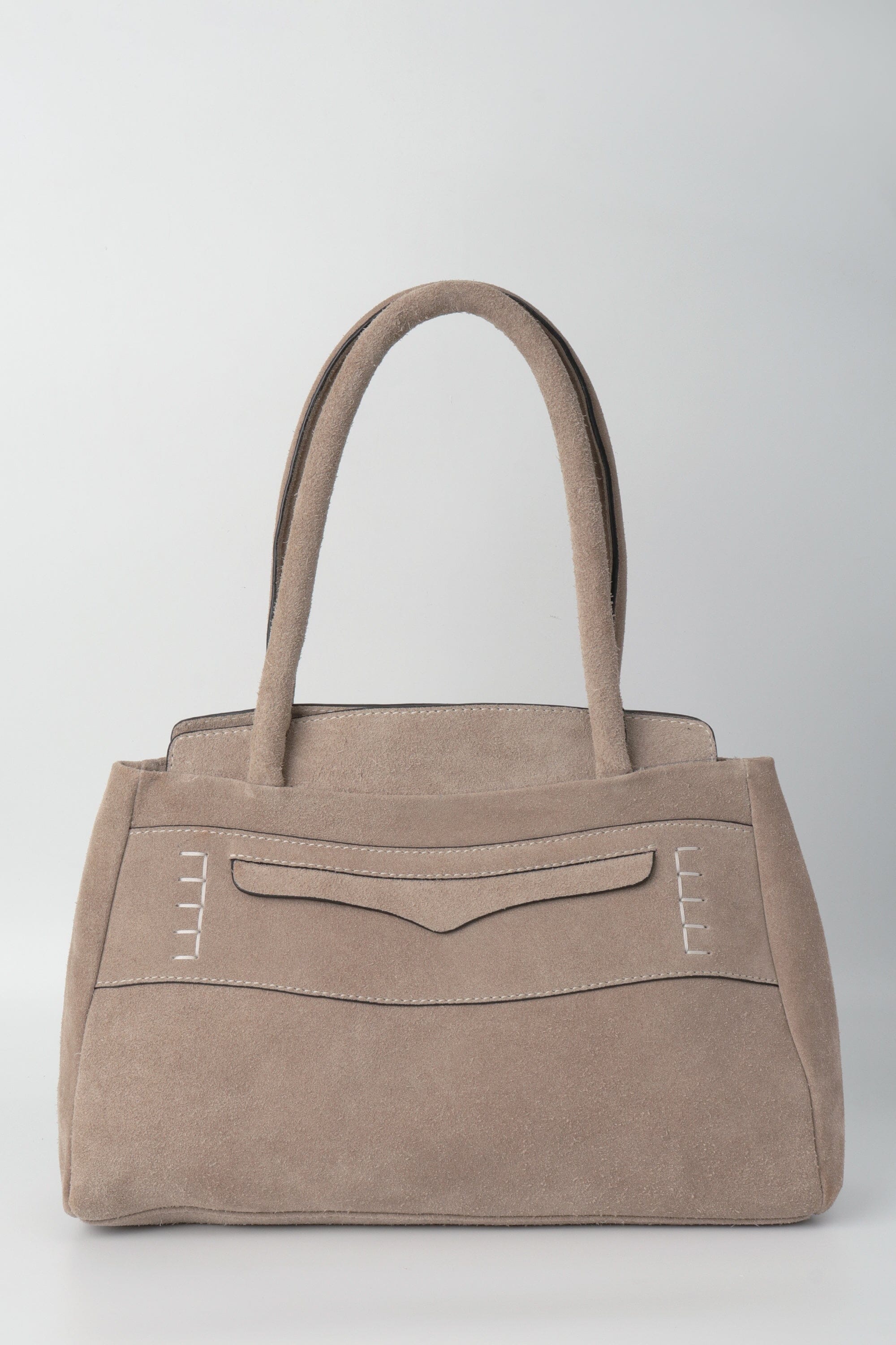 Penny Carryall in Off White Suede