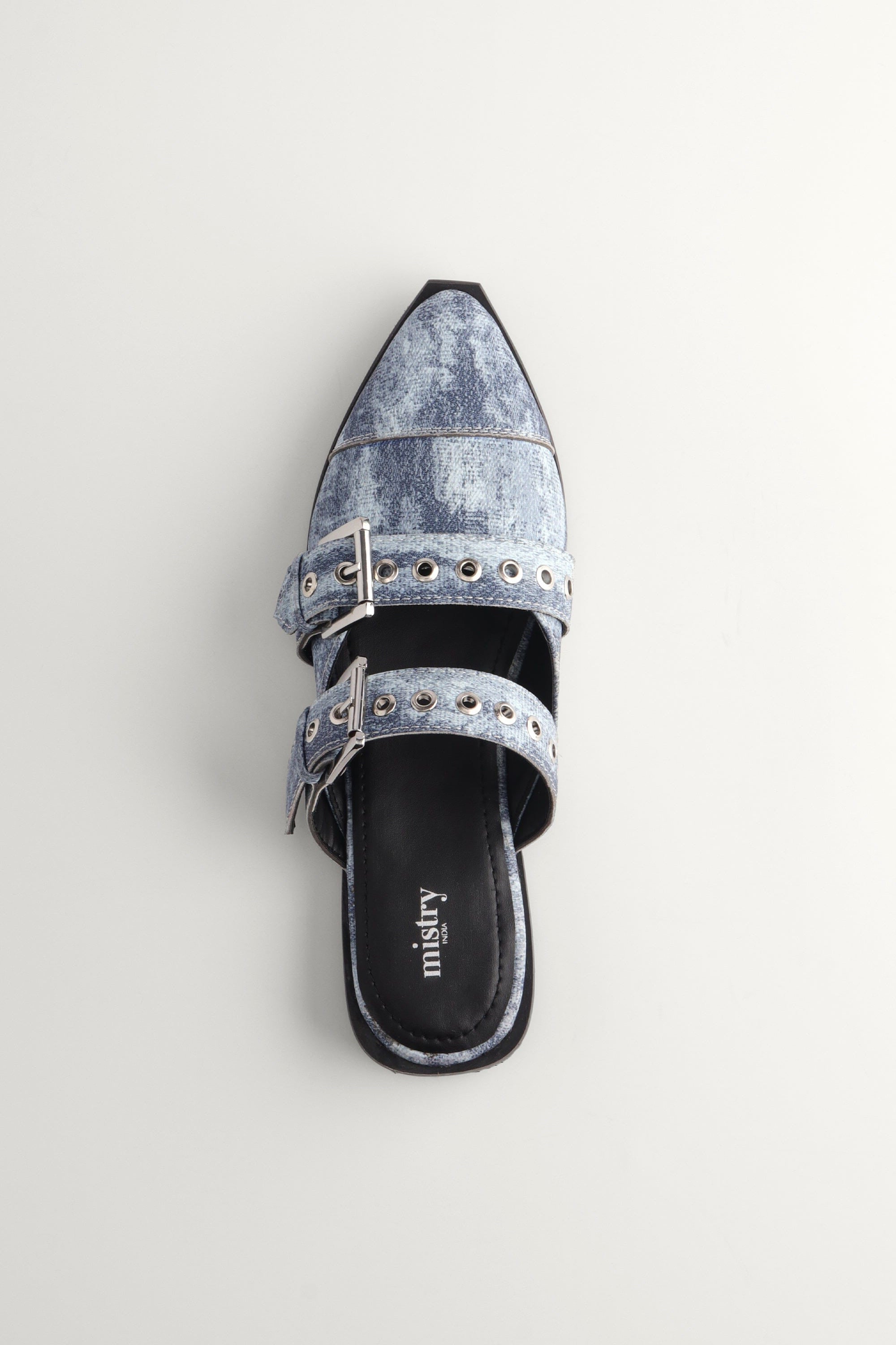 Mules in Camo Blue