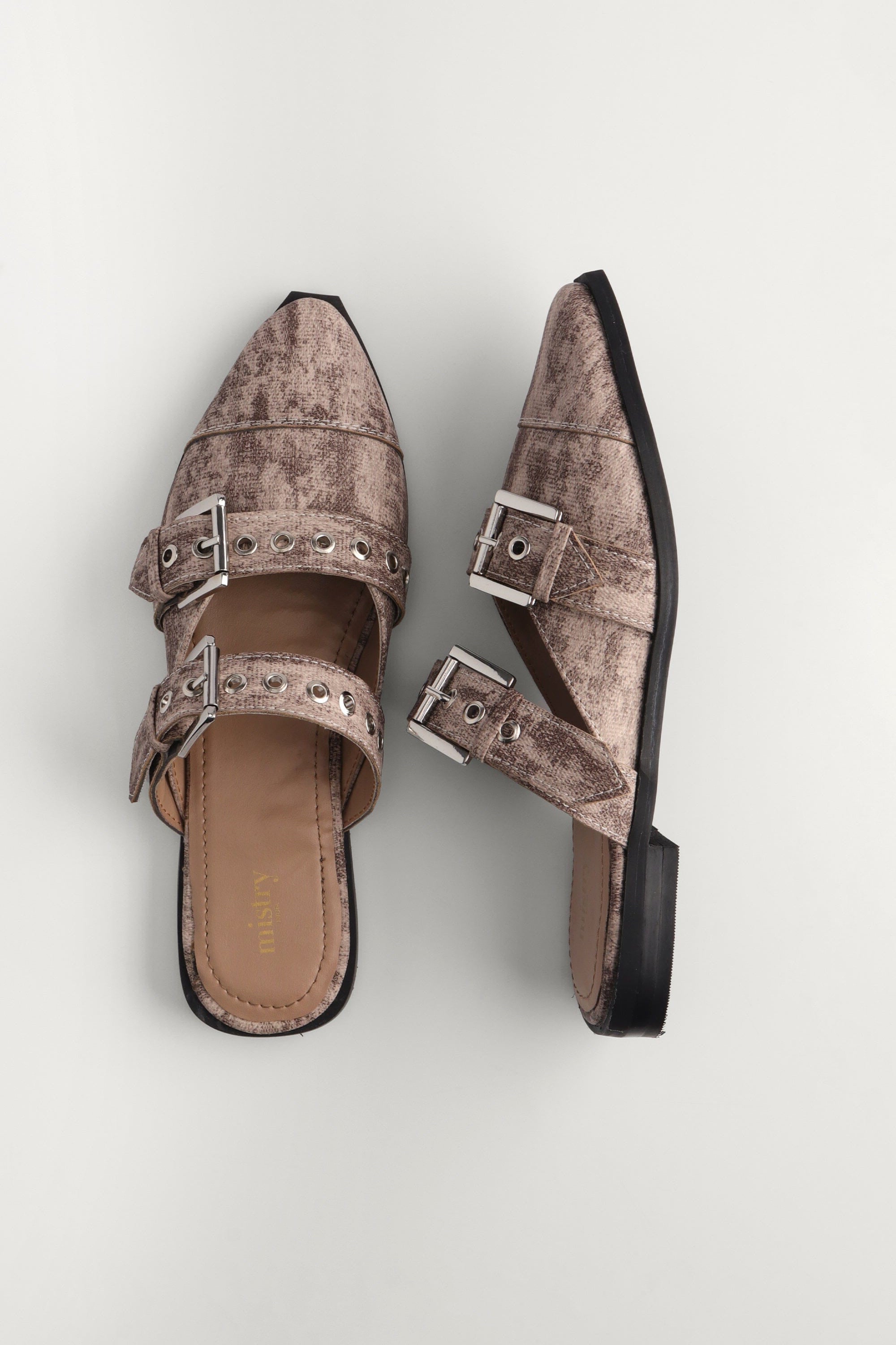 Mules in Camo Brown