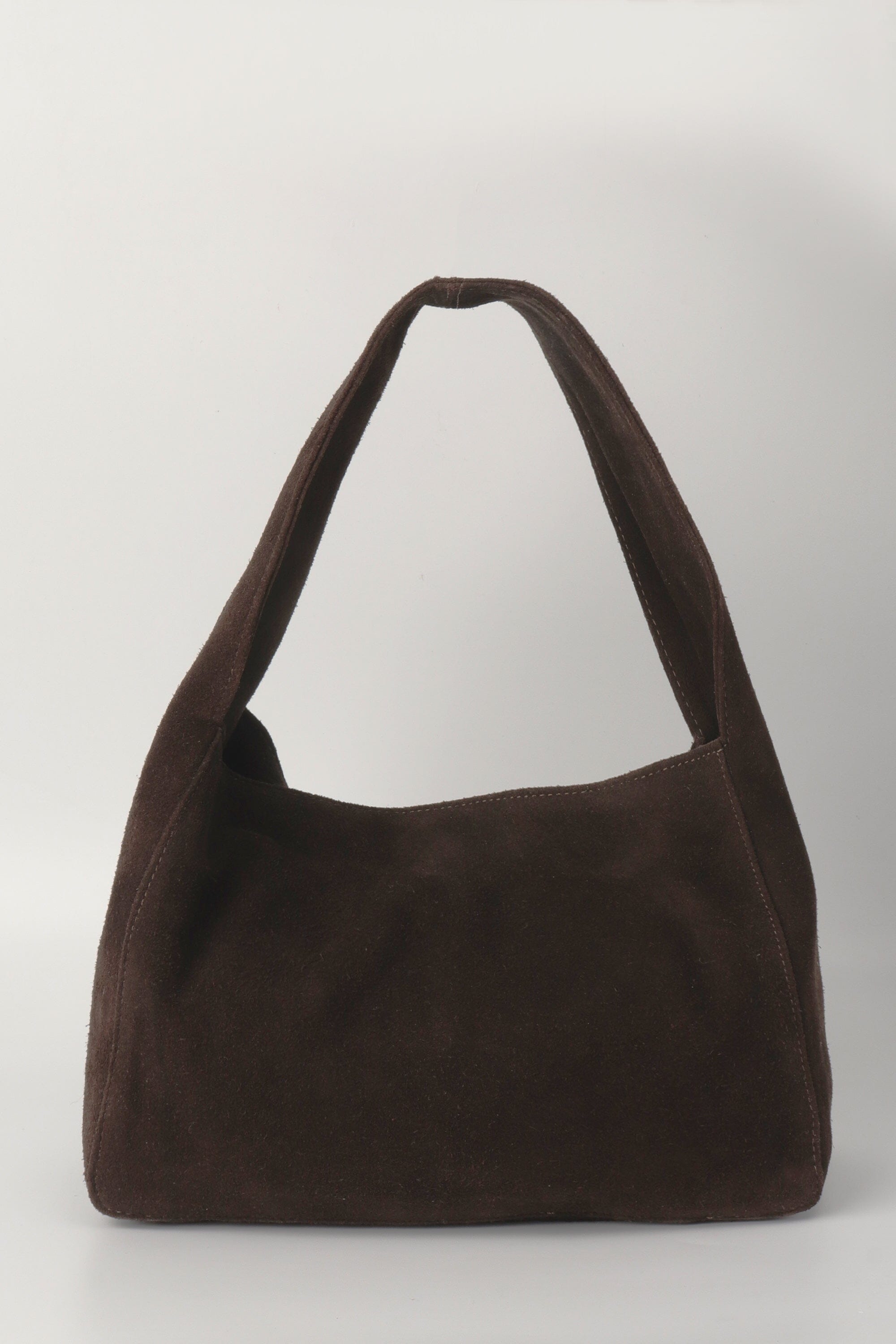 Bento Handbag in Brown Suede