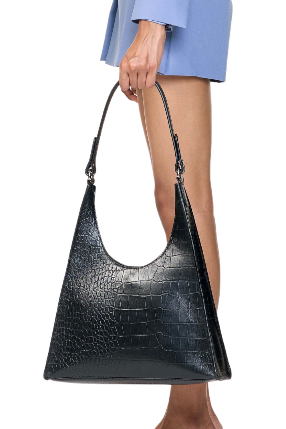 Aizah Black Croc