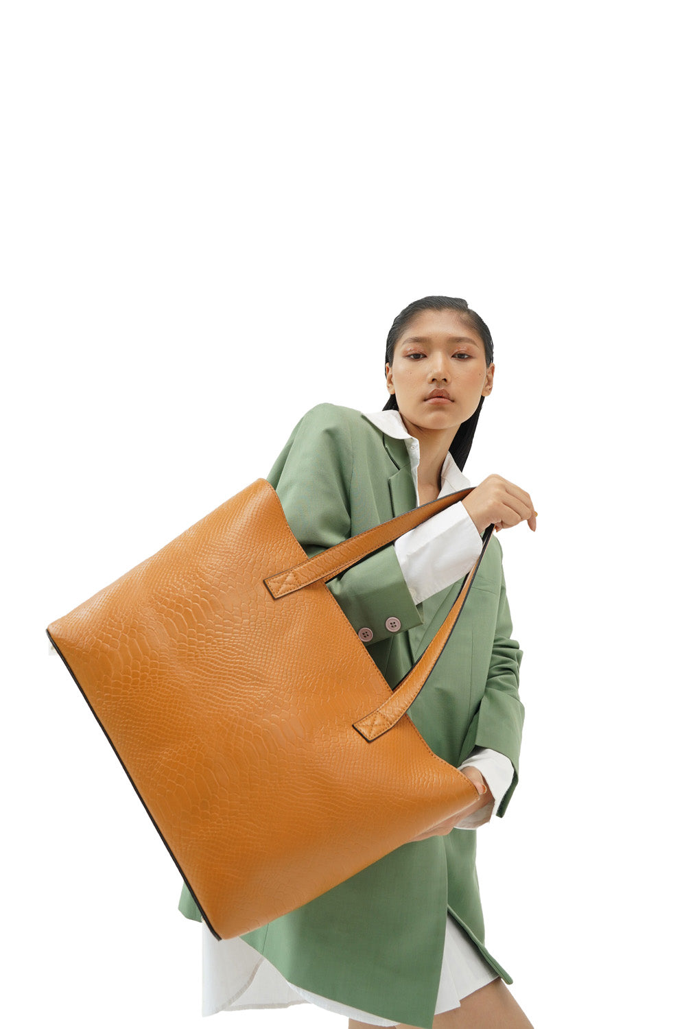 Basic Tote Tan Croc