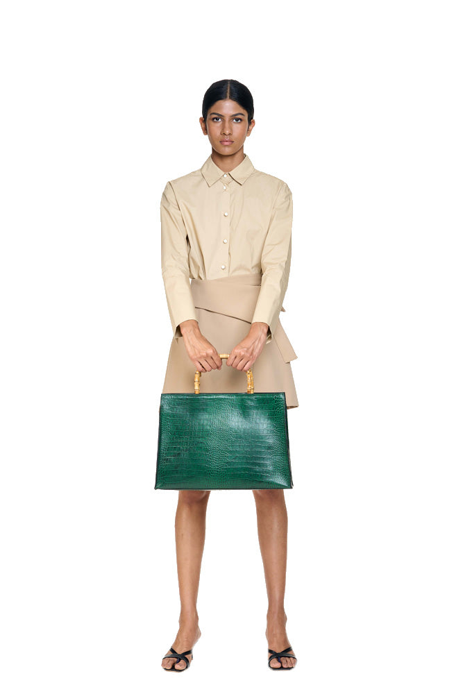 Bamboo Tote Forest Green