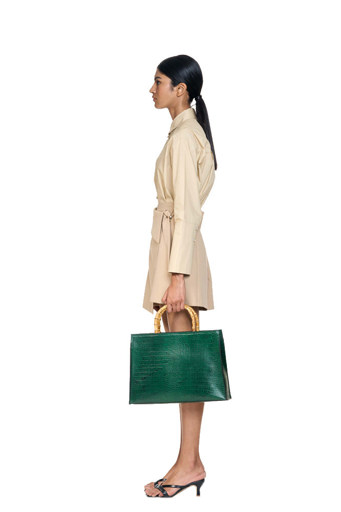 Bamboo Tote Forest Green