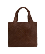 Joie Woven Tote in Chocolate Brown