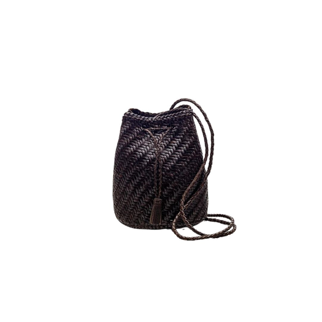 Mini Basket Bag with Sling in Cedar