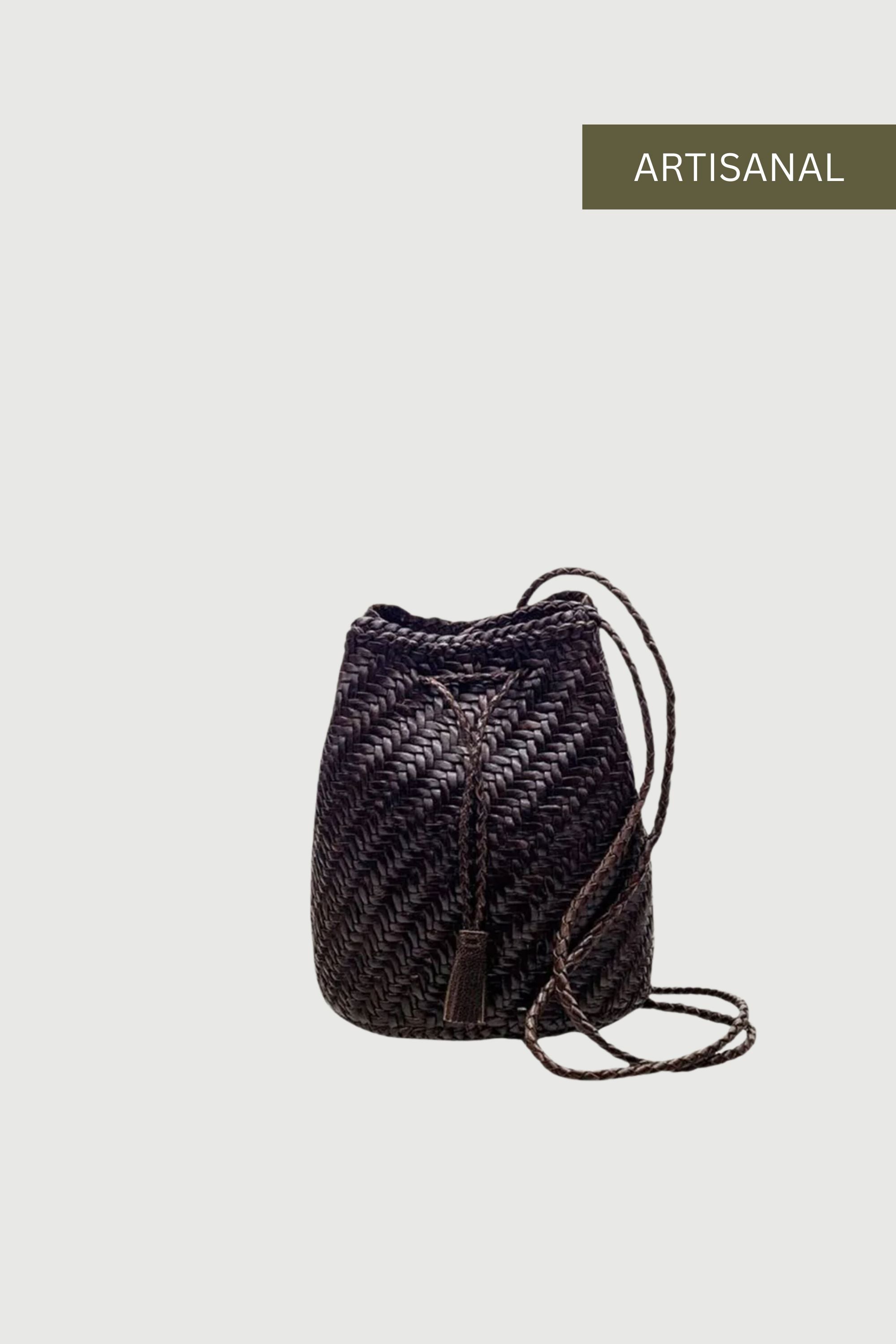 Mini Basket Bag with Sling in Cedar
