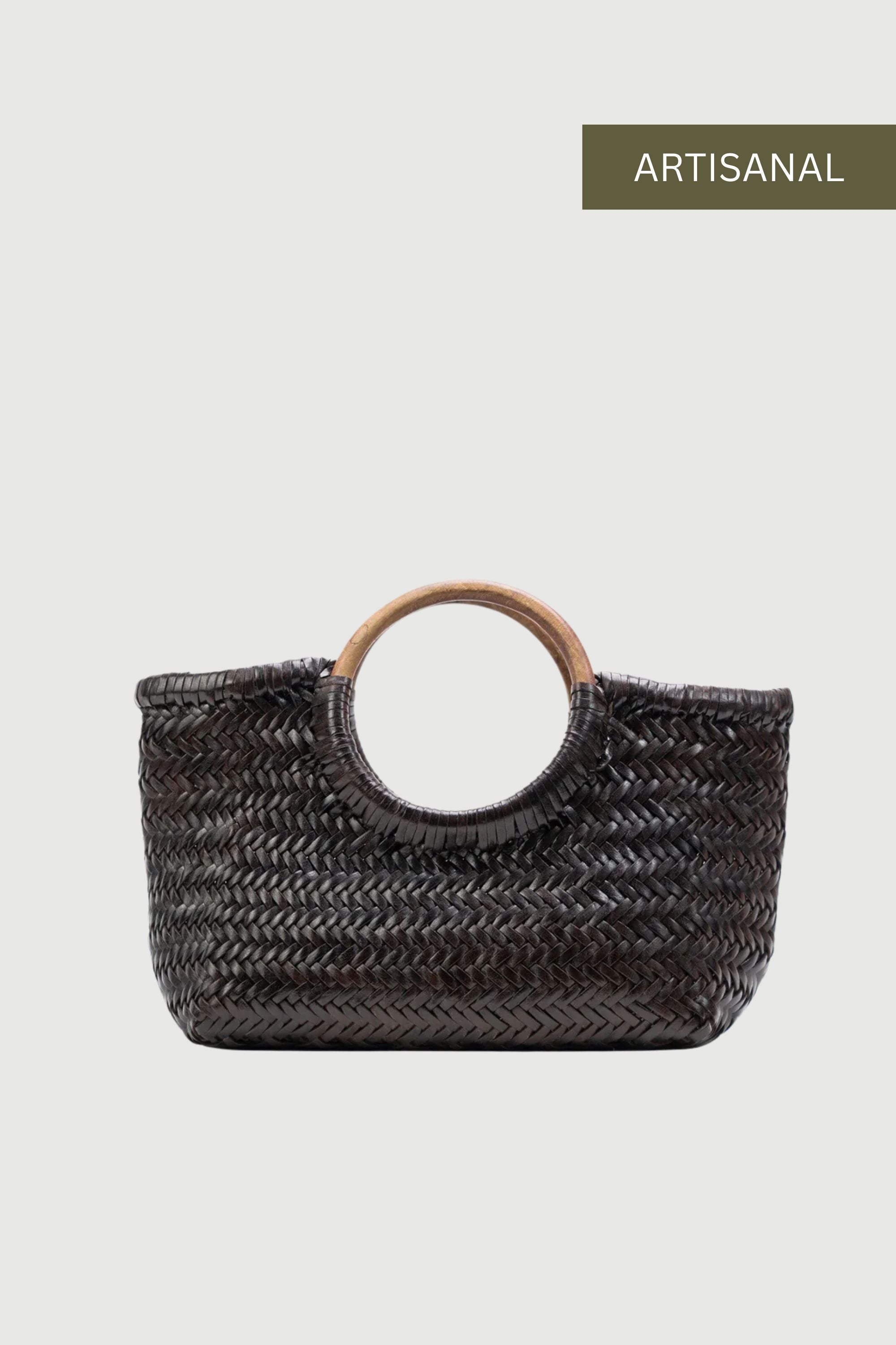 Gambino Clutch in Cedar with Wooden Handles