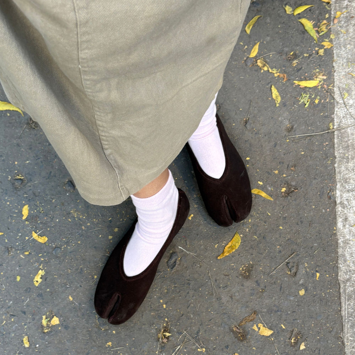 The DUPE in Brown Suede