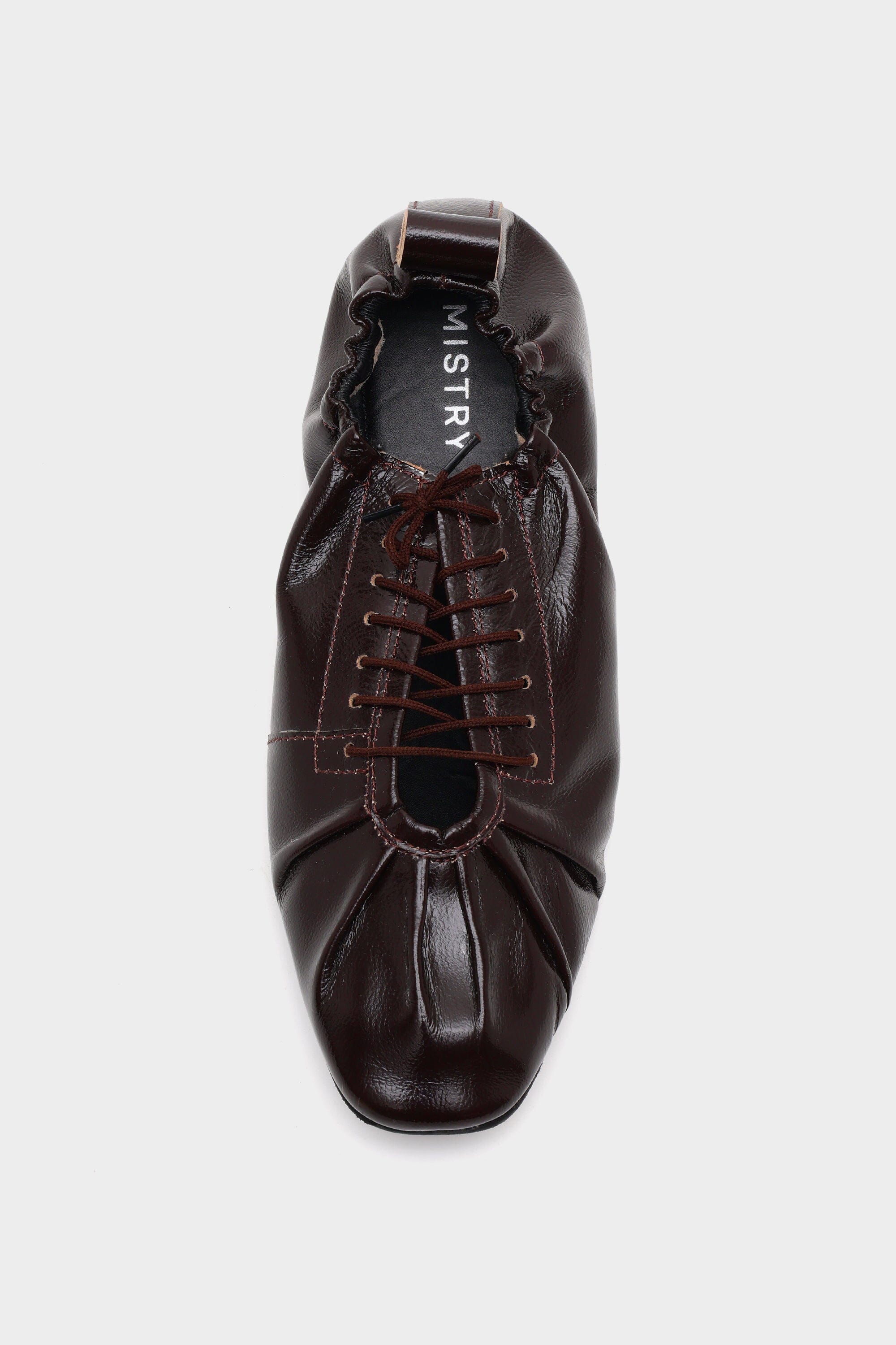 Hand-Ruched Ballerinas Mahogany