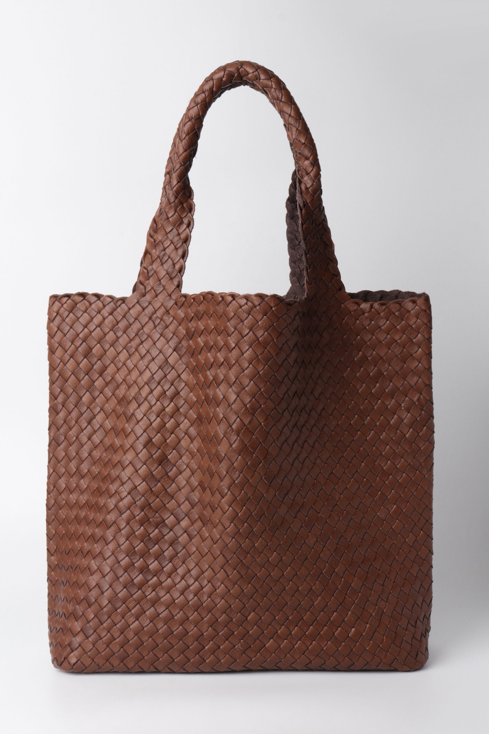 Joie Woven Tote in Chocolate Brown