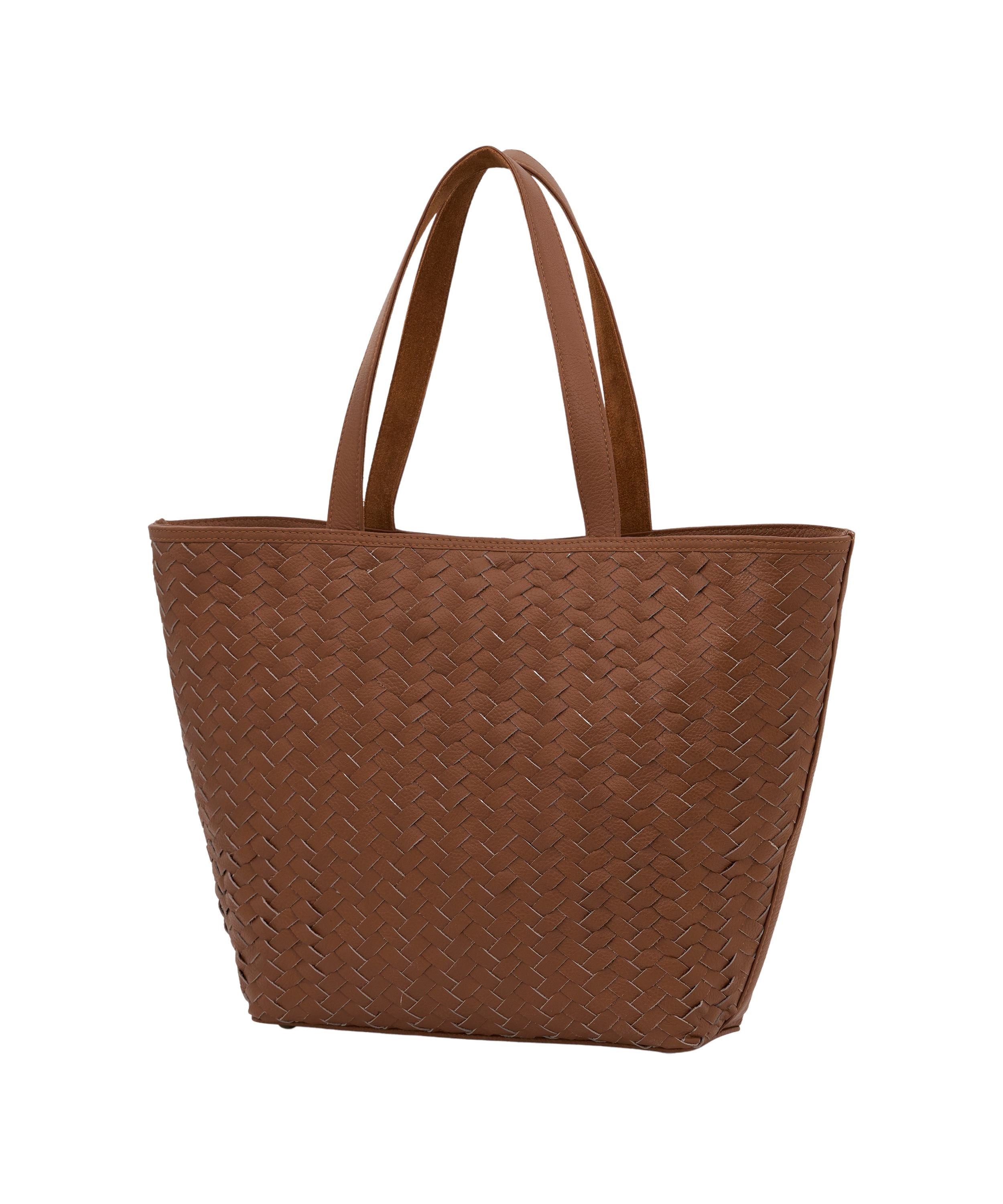 Woven Wonder Carryall in Distressed Tan
