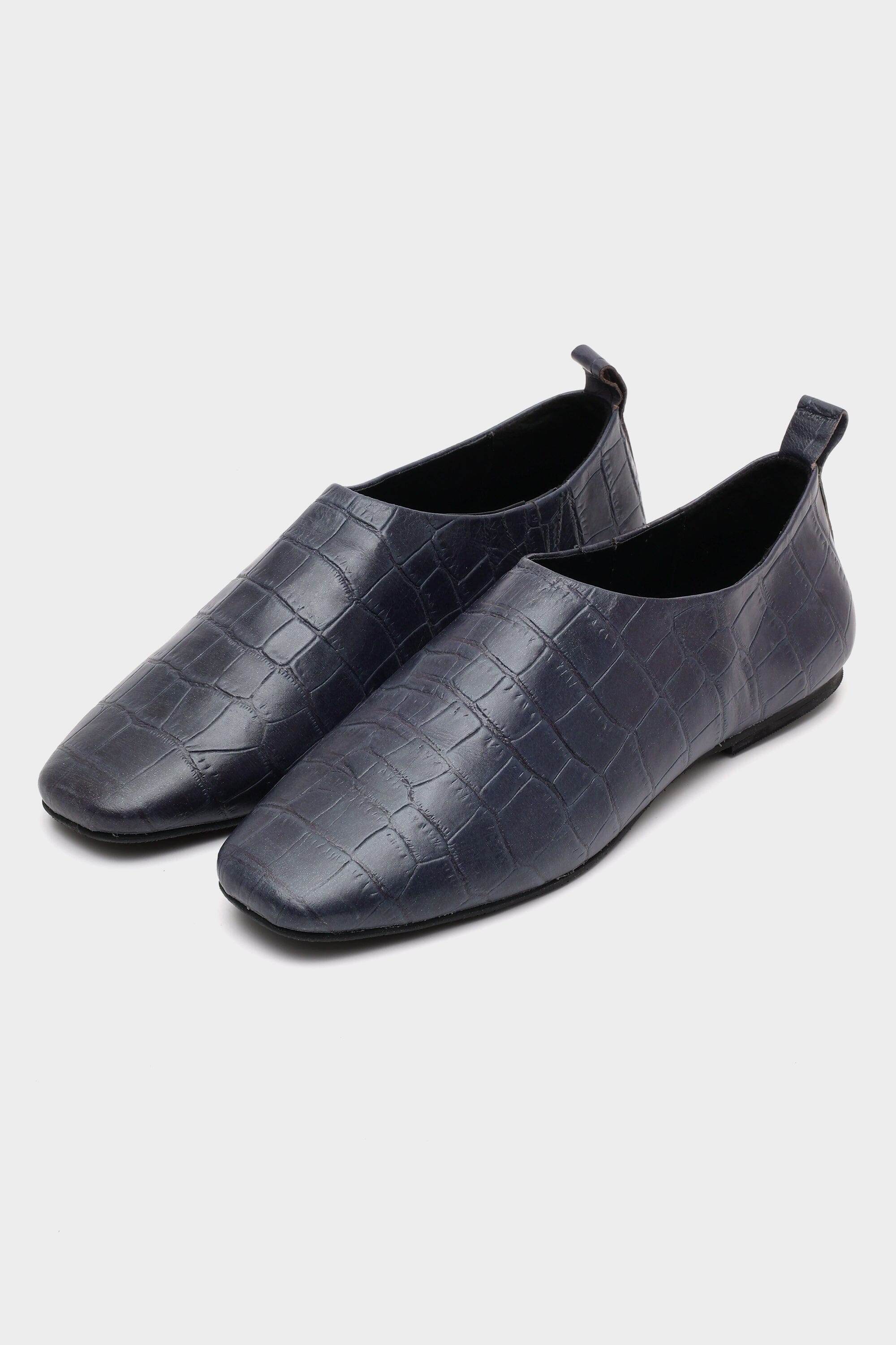 Croc Embossed City Loafer In Ink Blue