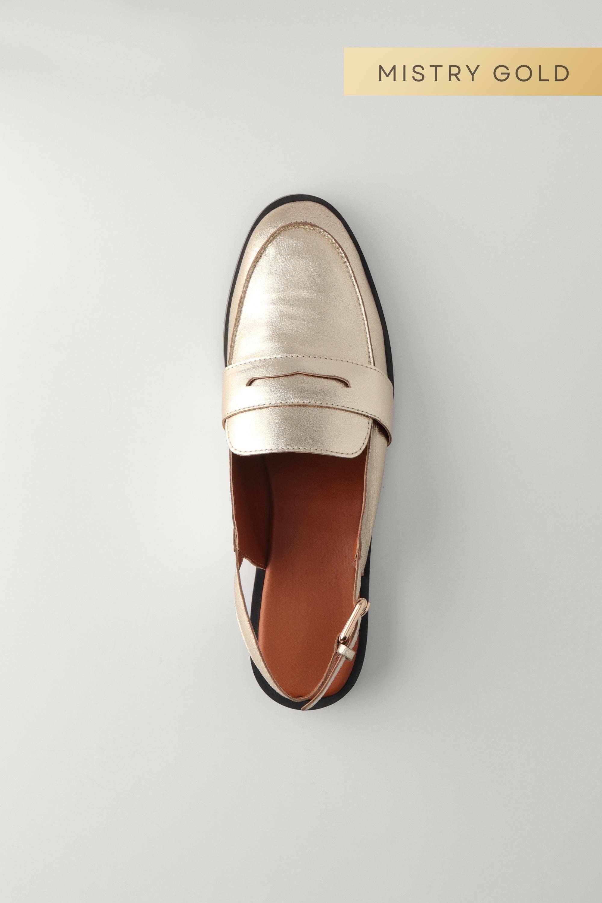 Classic Half Loafers in Champagne