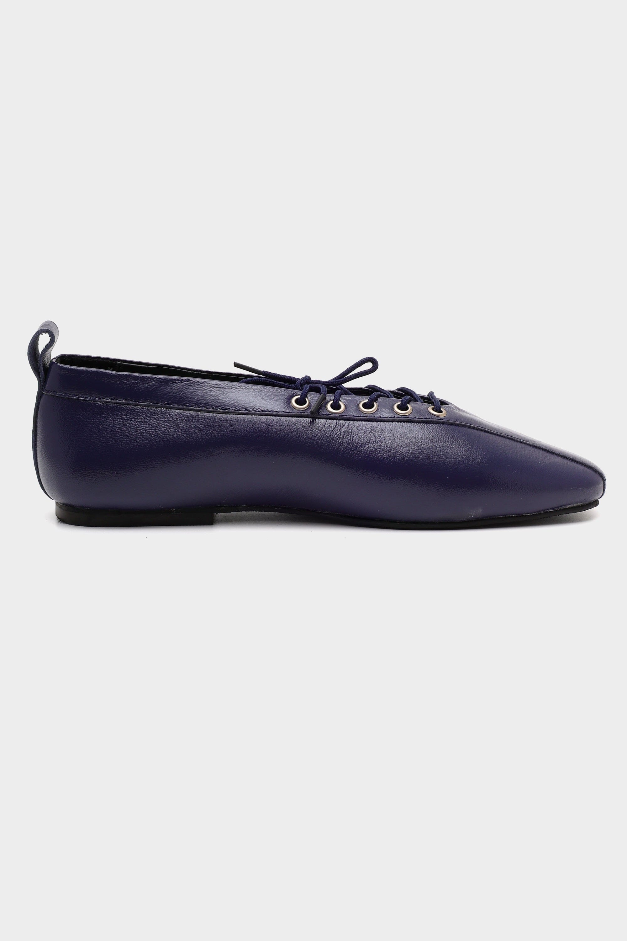 Lace-Up Ballerinas In Indigo